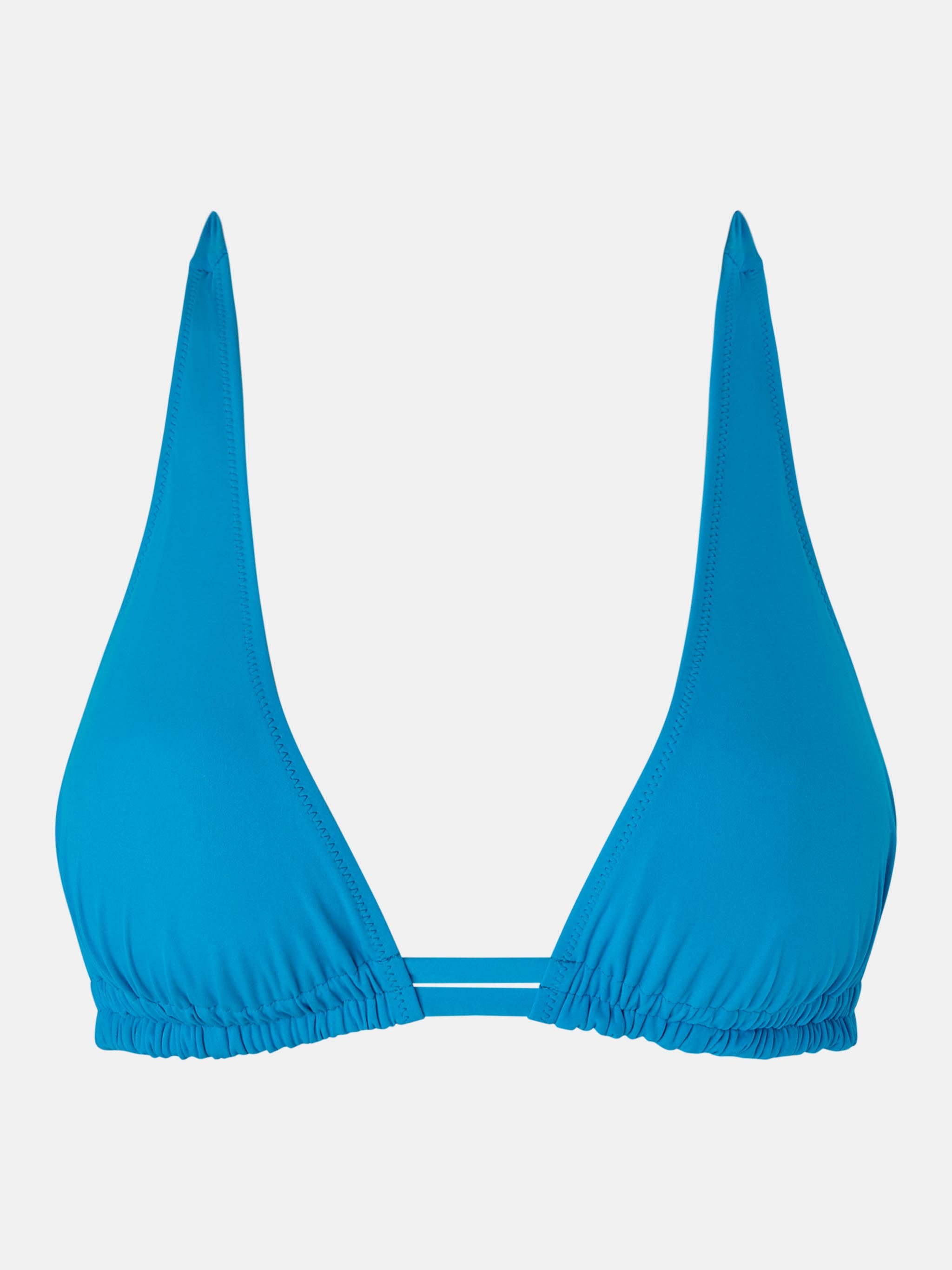 Triangle swimsuit top without underwire and with removable spacer cups CHANTELLE PULP Blue
