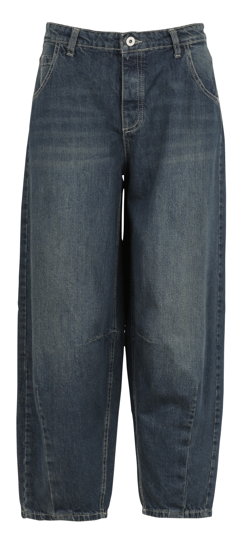 Ballonjeans aus Baumwolle PLEASE Blau