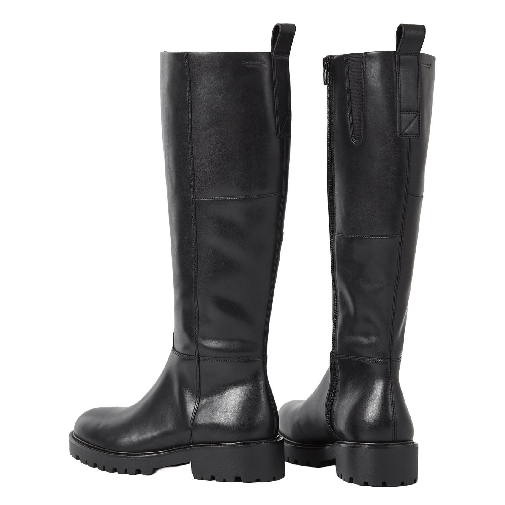 Bottes bout rond en cuir VAGABOND Noir