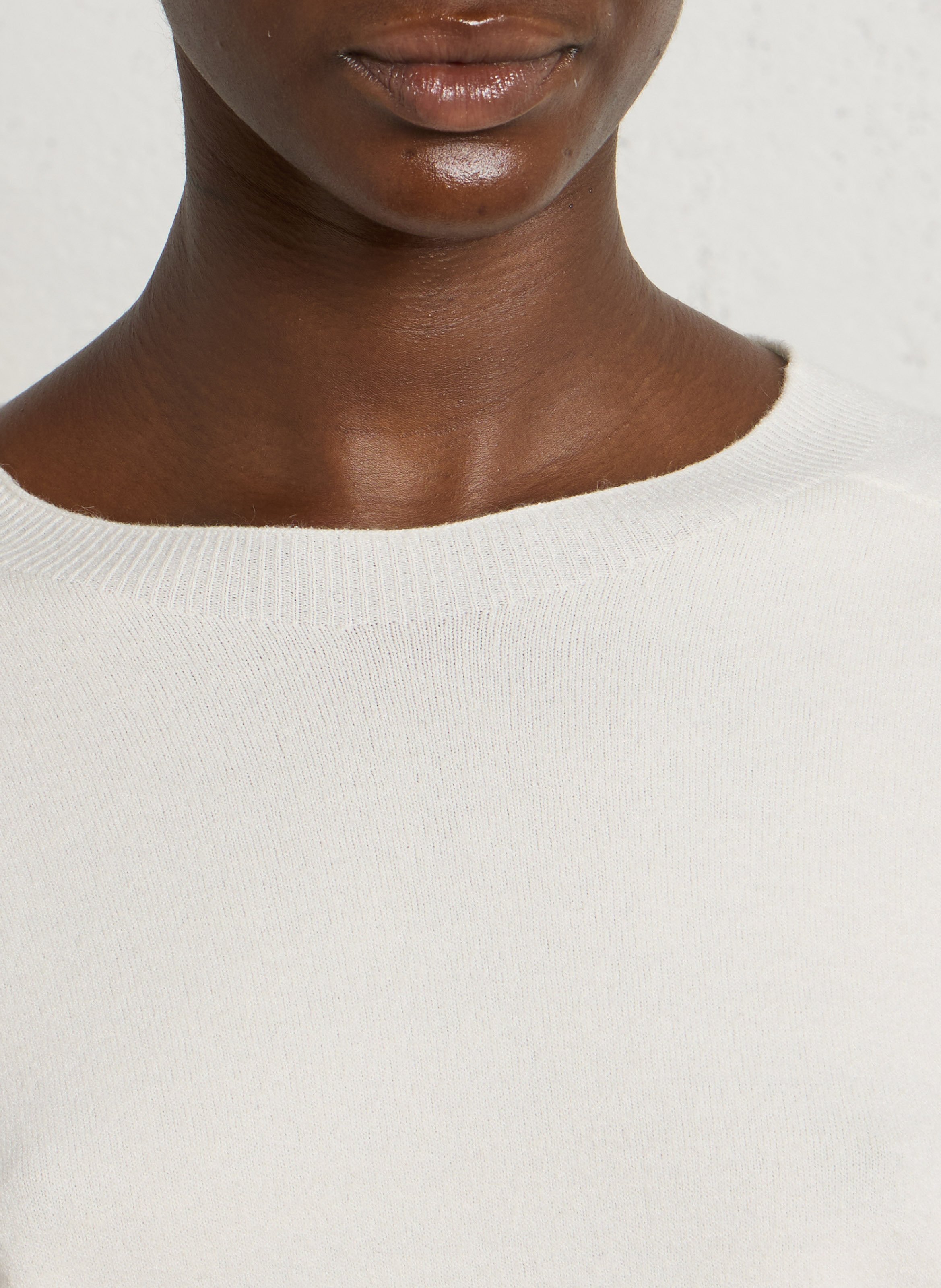 Pull col rond manches 3/4 IMPERIAL Blanc
