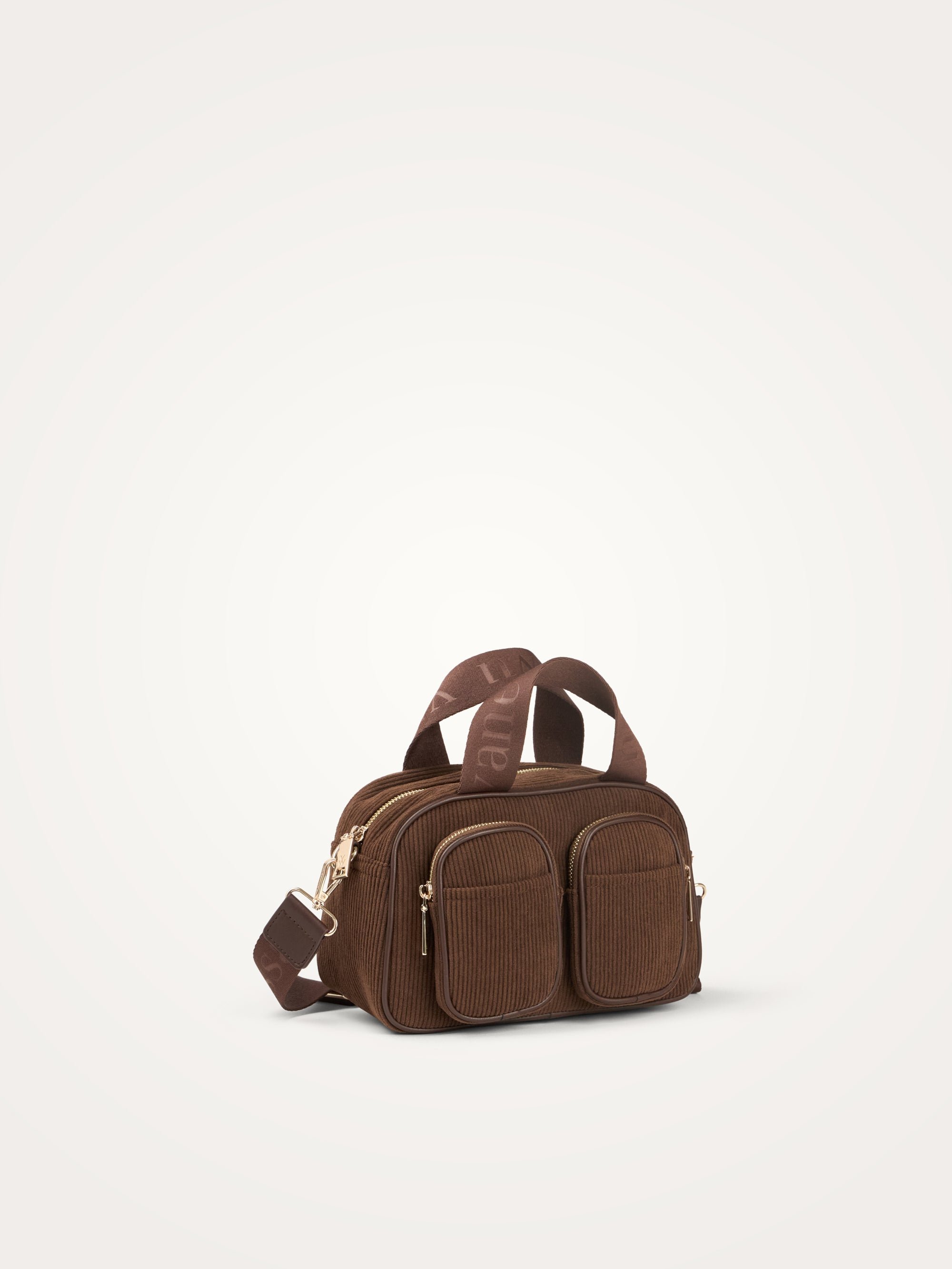 Mini bowling bag with shoulder strap | Brown VANESSA WU Women