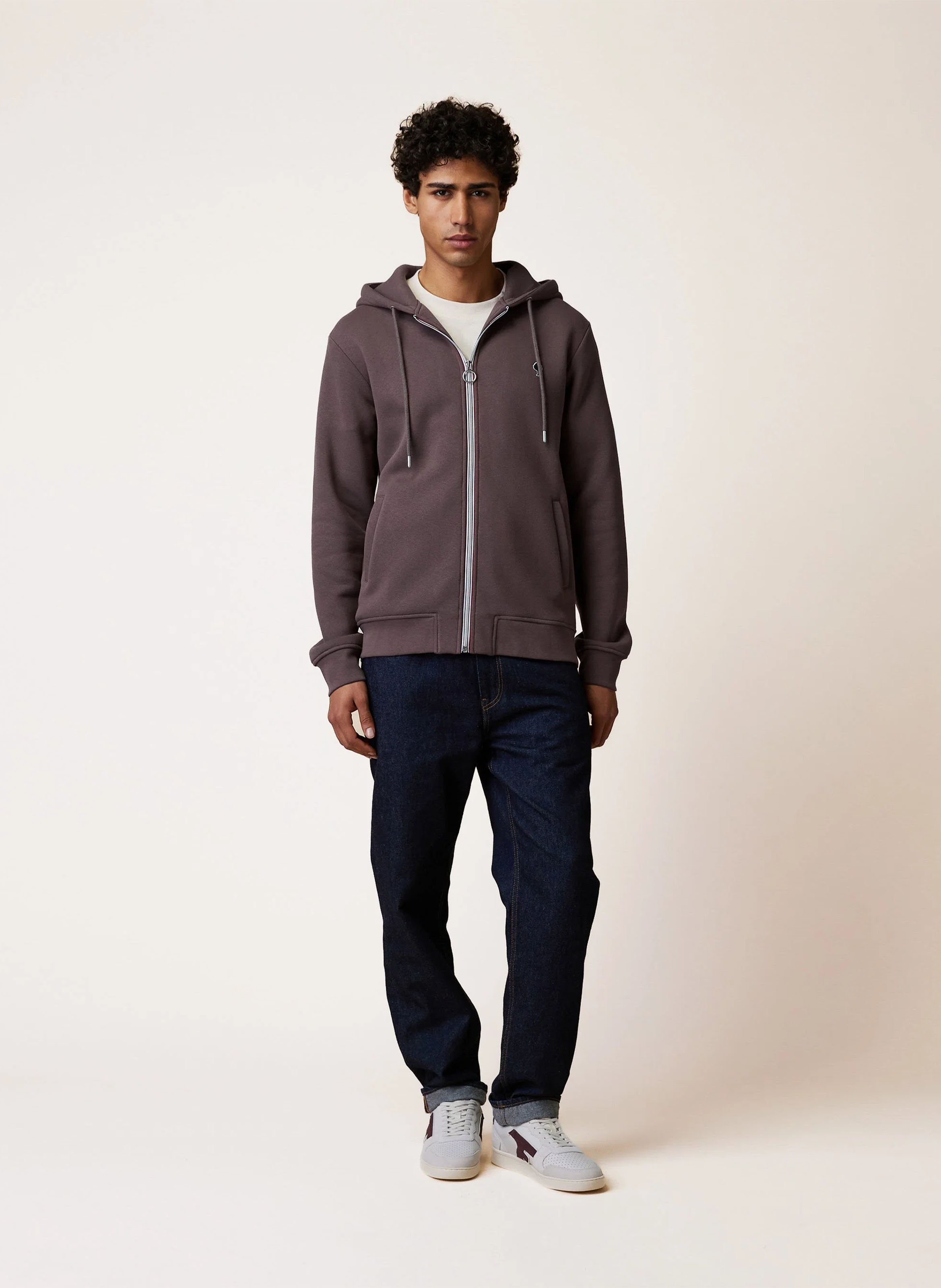 Sweatshirt aus Baumwoll-Mix mit Reißverschluss FAGUO Violett