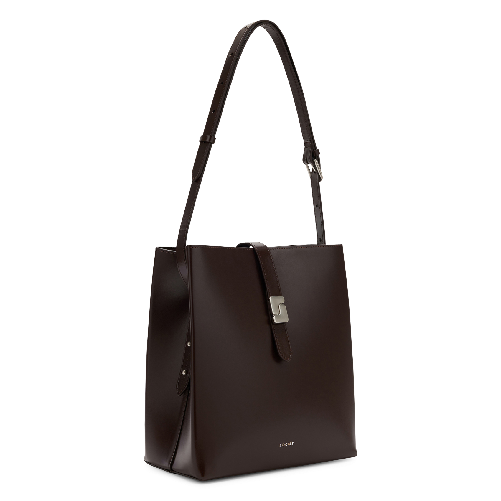Sac seau en cuir SOEUR Marron
