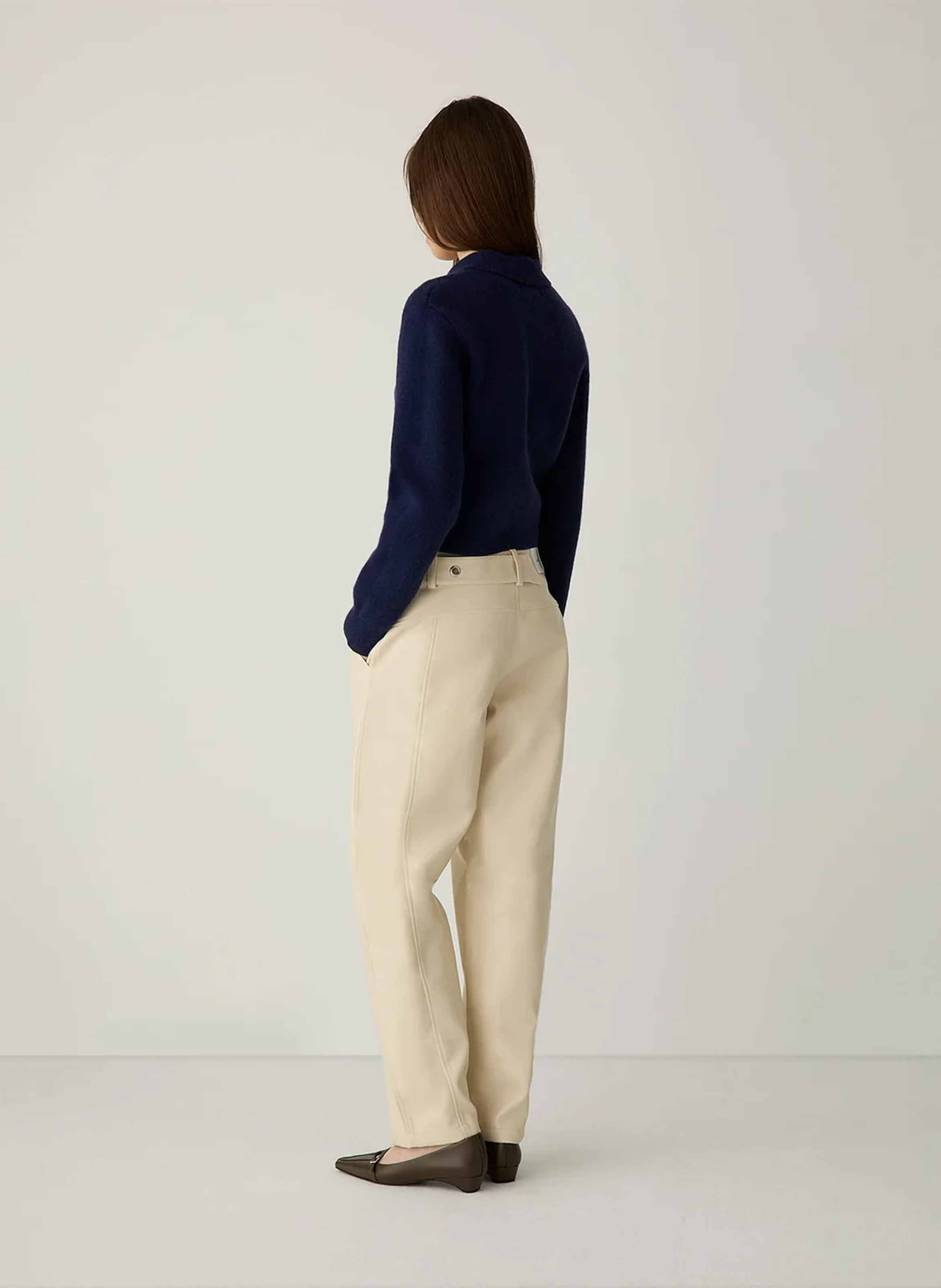 Short plain straight-cut cardigan LAAGAM Blue