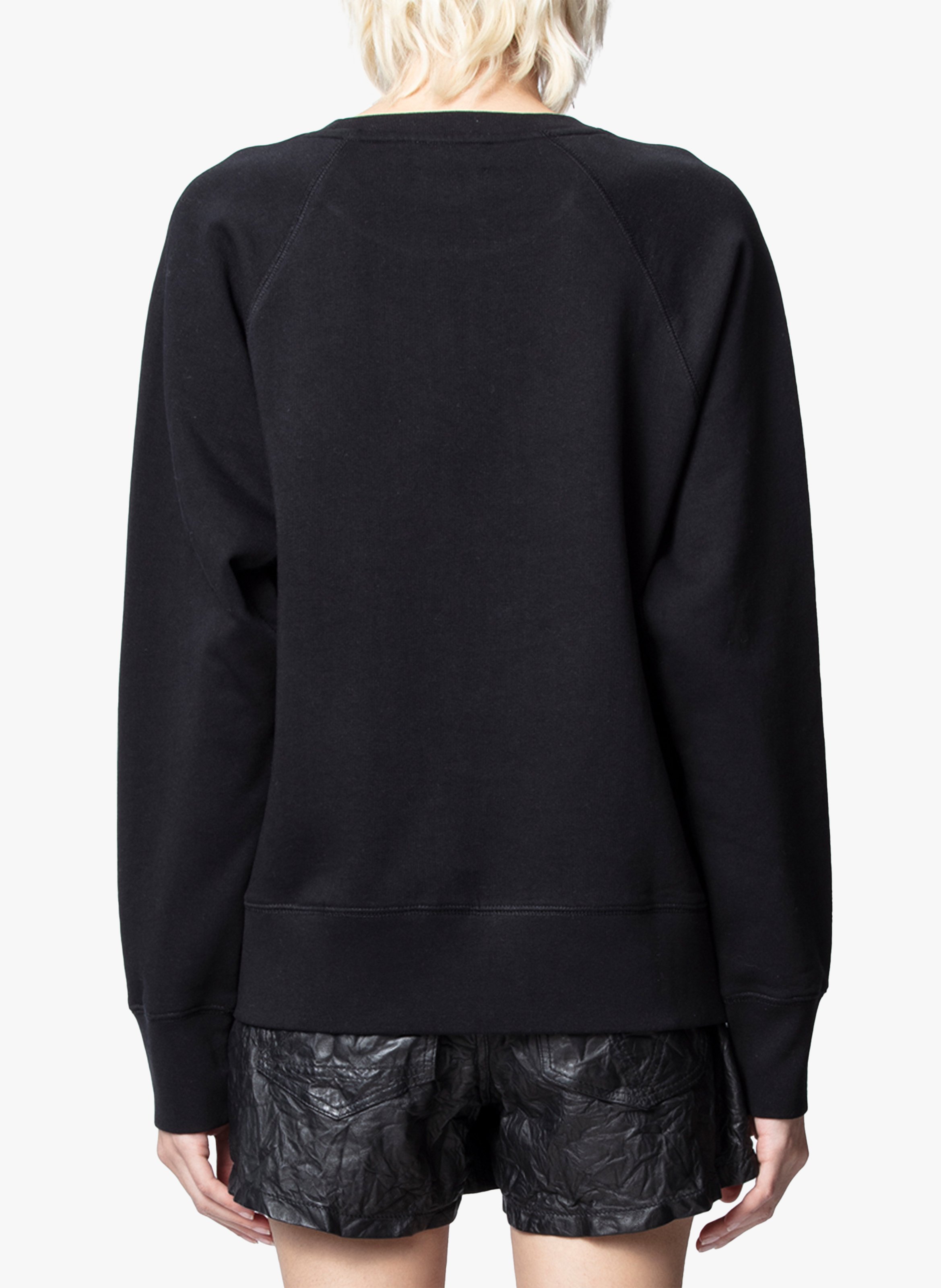 Sweat droit en coton ZADIG&VOLTAIRE Noir