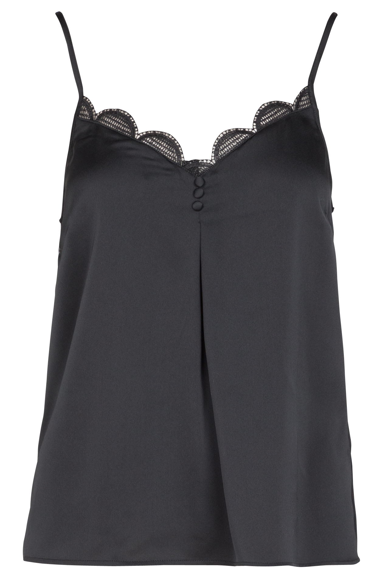 Kanten topje met V-hals ONE STEP Zwart