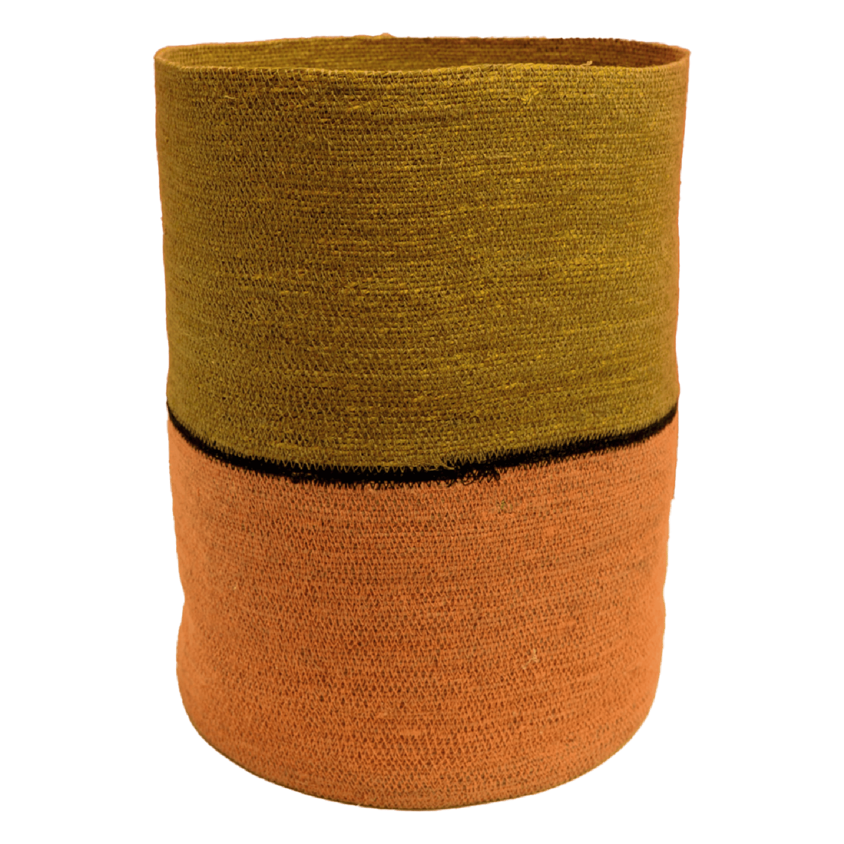 Large water hyacinth basket OrangeBAOBAB HOME