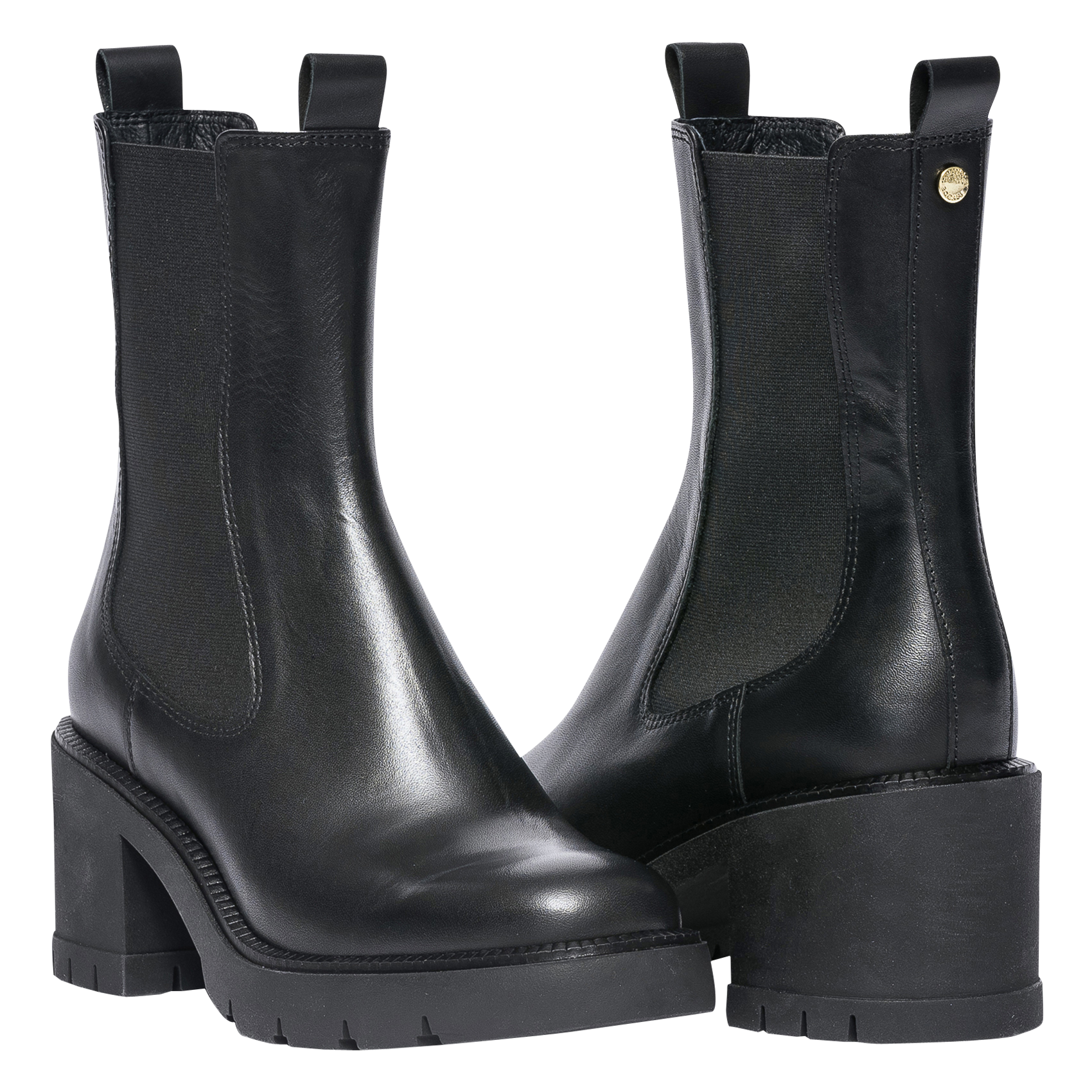 Boots noir en cuir lisse  BOCAGE Noir