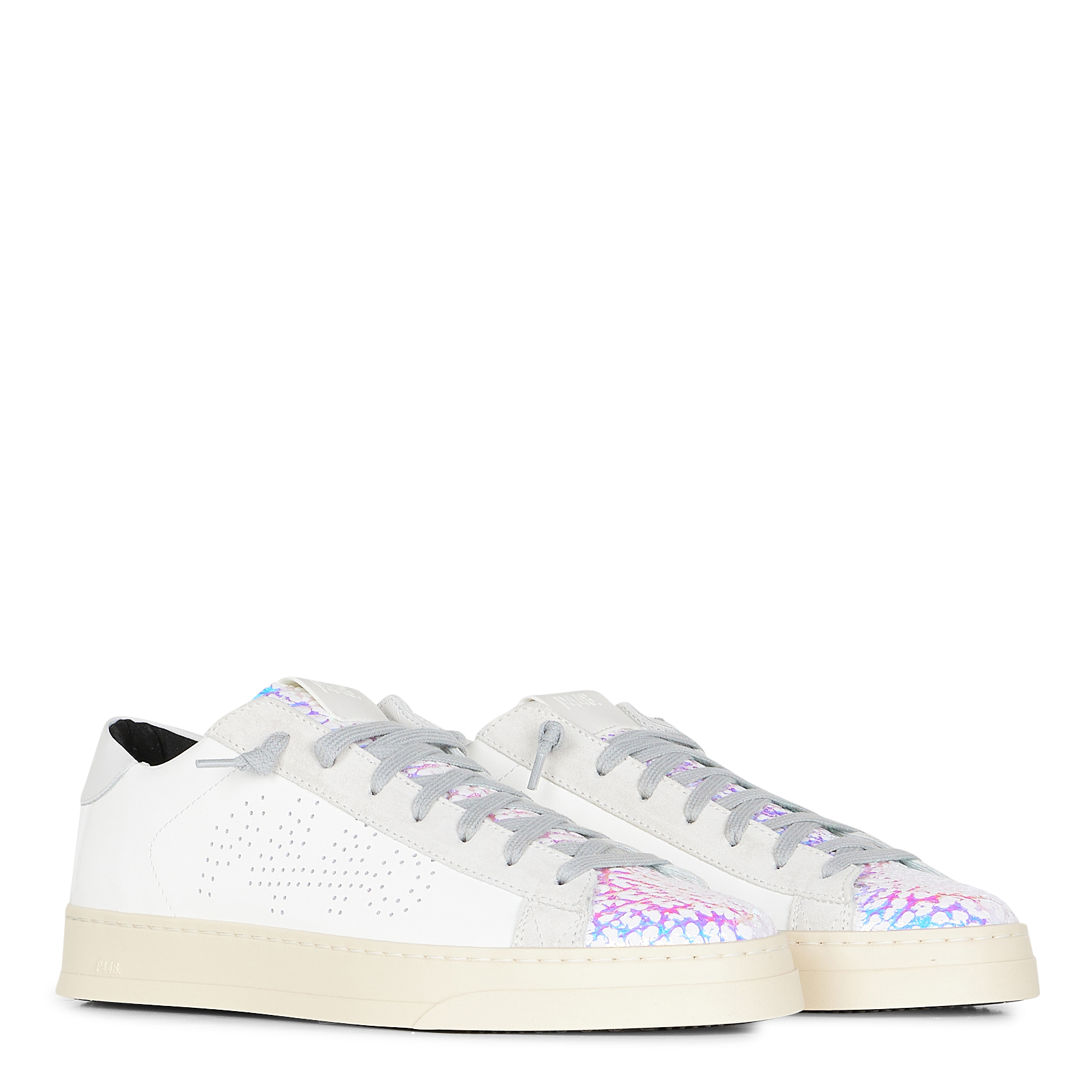 Baskets basses en cuir  P448 Blanc