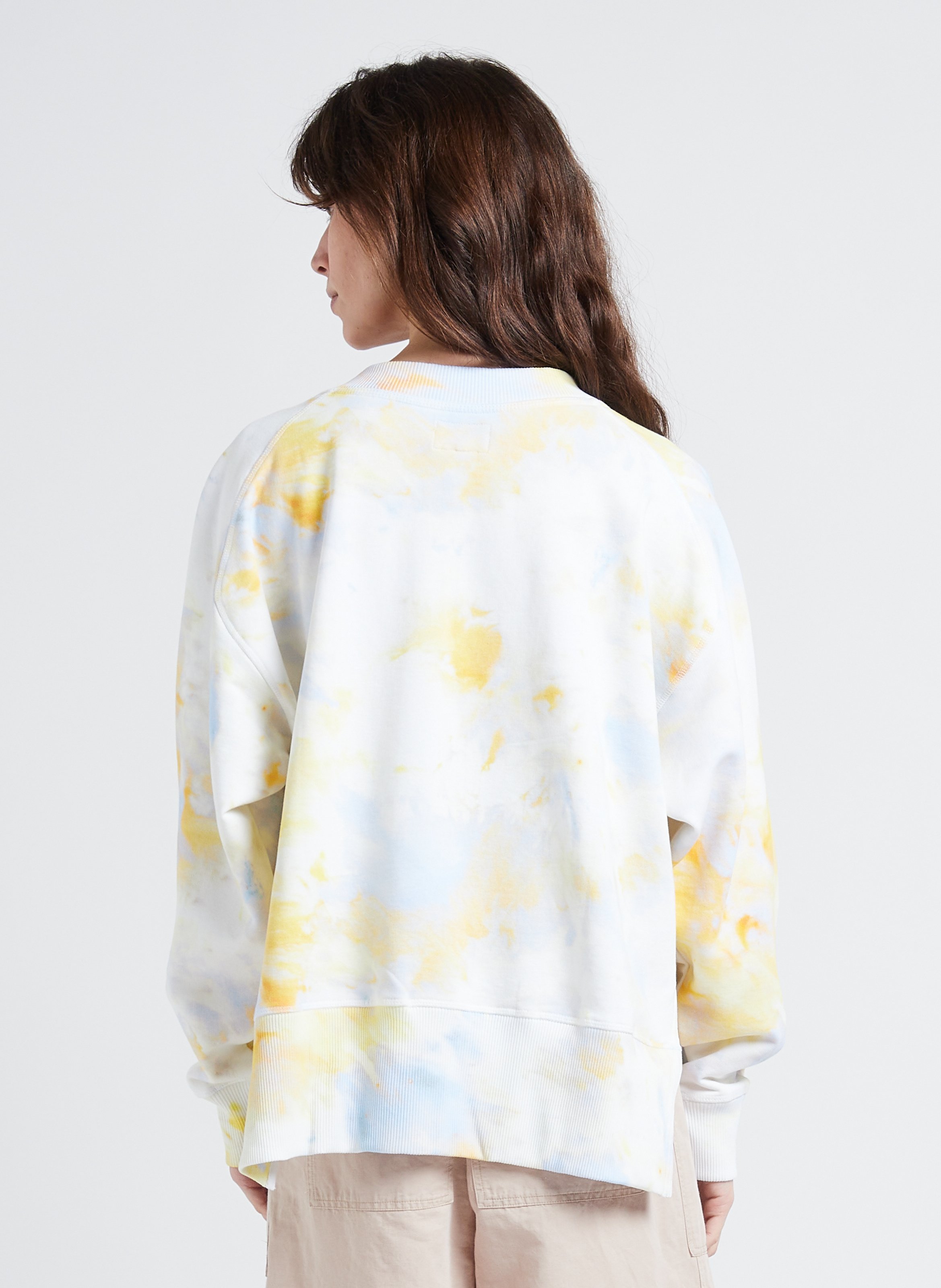 Oversized-Sweatshirt aus Baumwolle mit Rundhalsausschnitt und Print BELLEROSE Grau