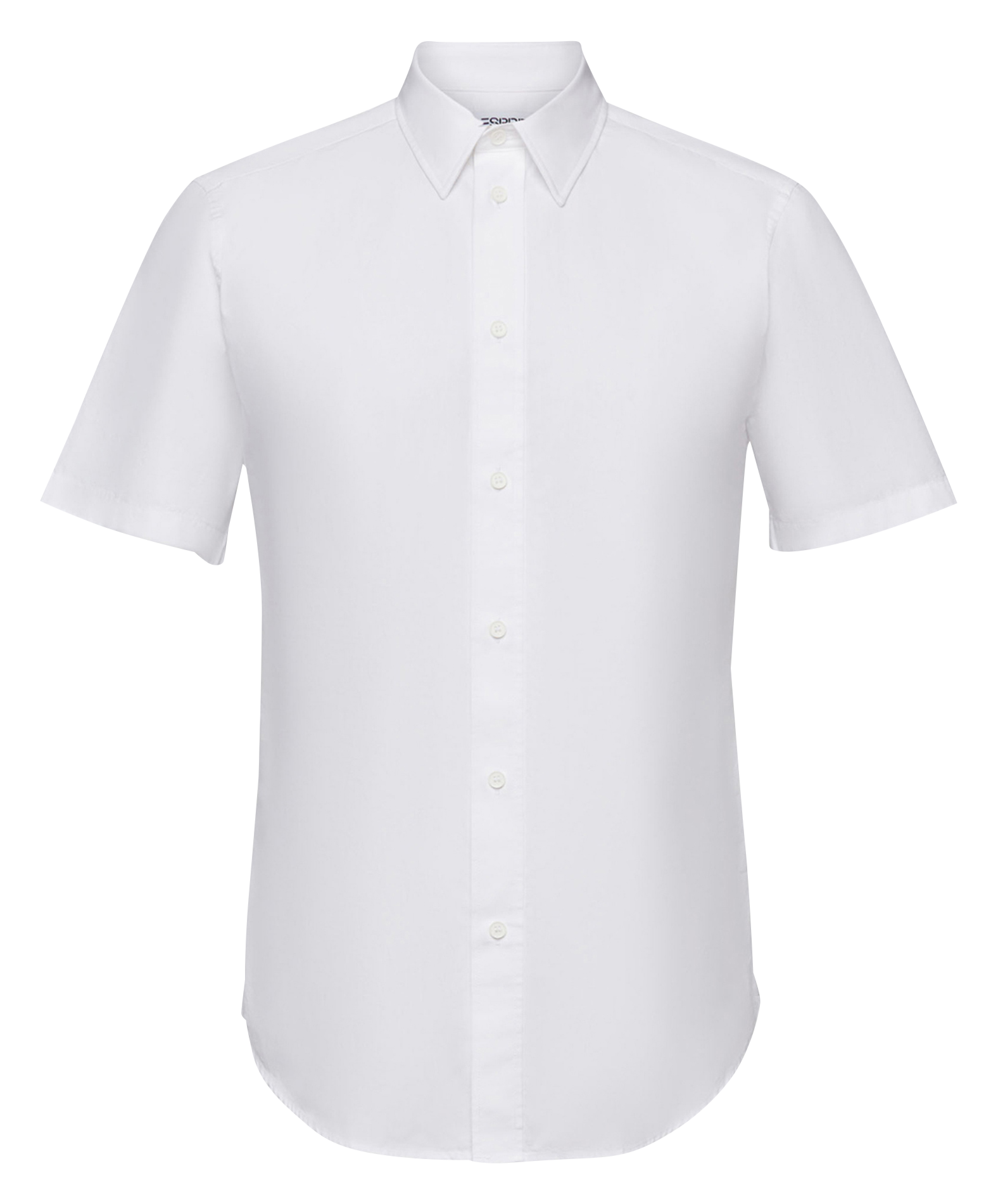 Regular-fit cotton shirt with classic collar ESPRIT White
