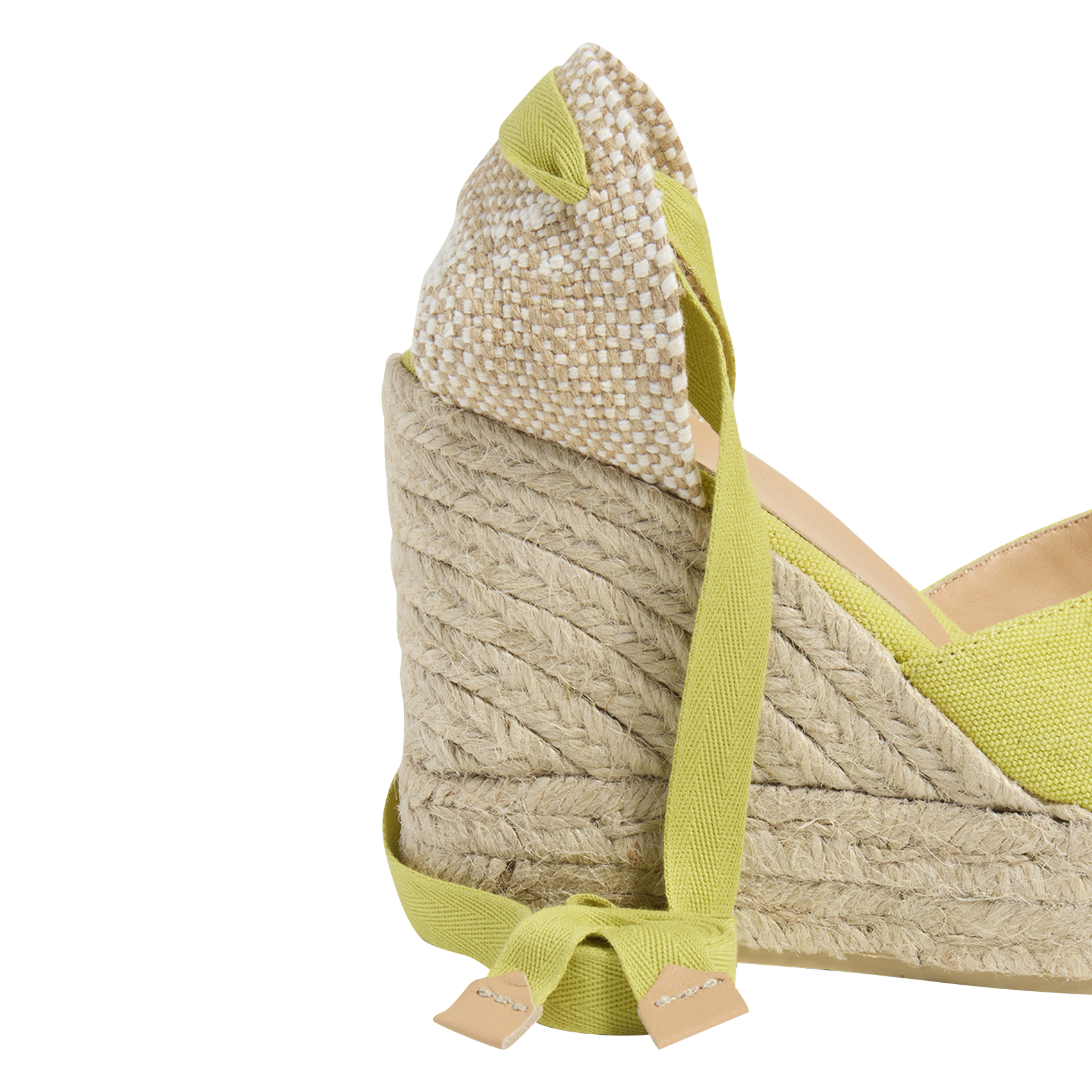 Hohe Baumwoll-Espadrilles mit Keilabsatz CASTANER Gelb