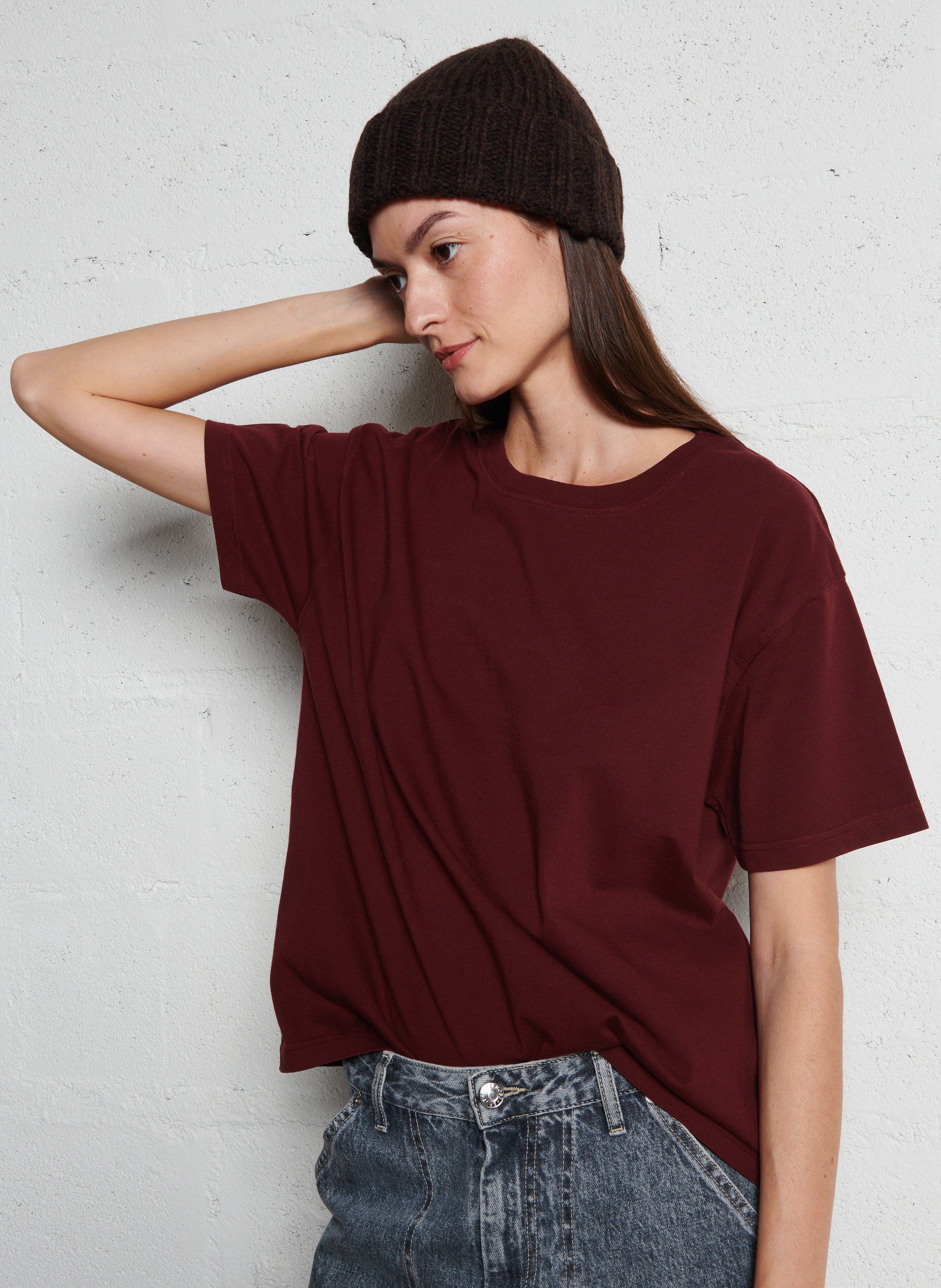 Loose-fit round-neck cotton T-shirt AMERICAN VINTAGE
