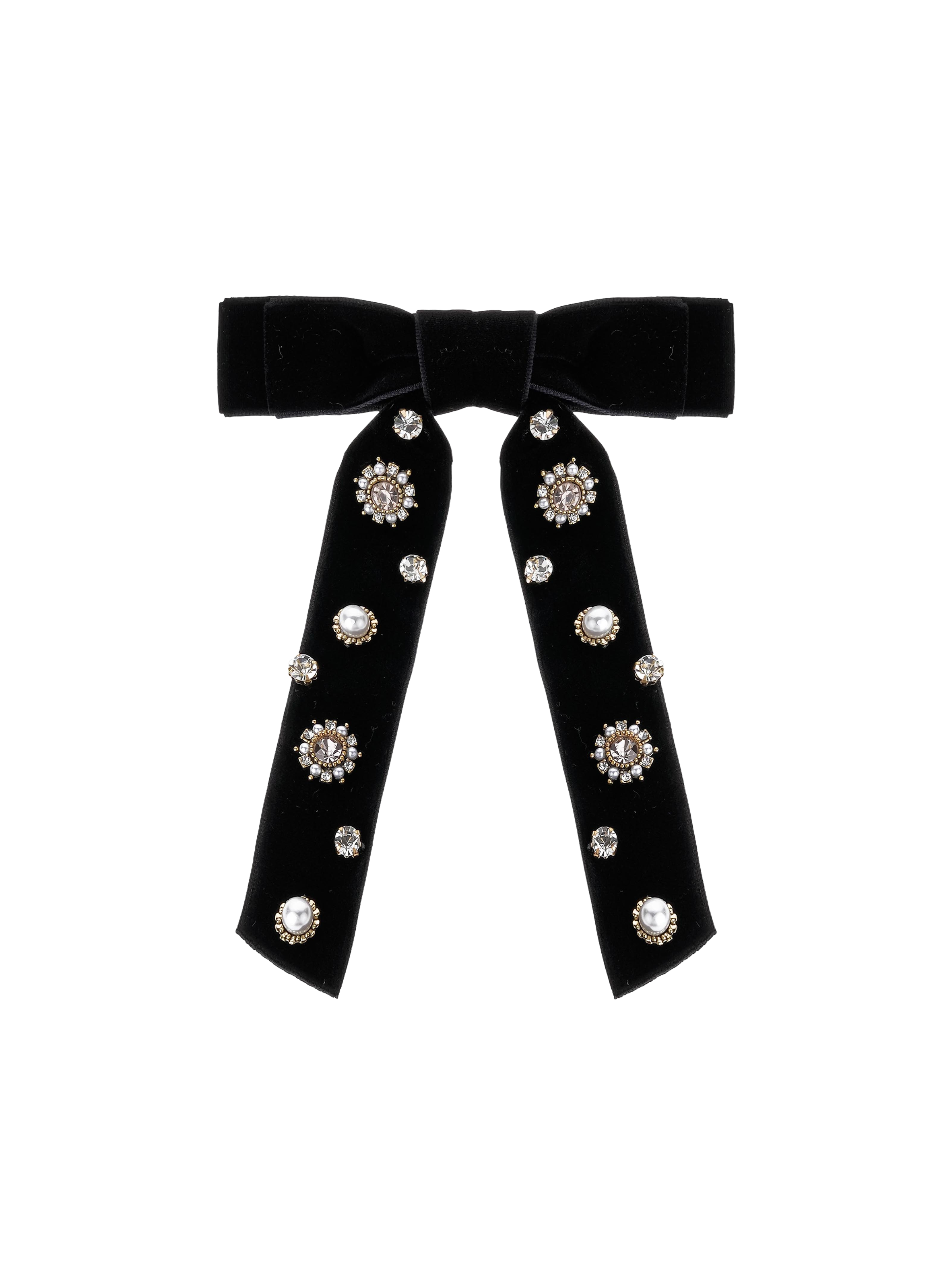 Flannel hair barrette HIPANEMA Black