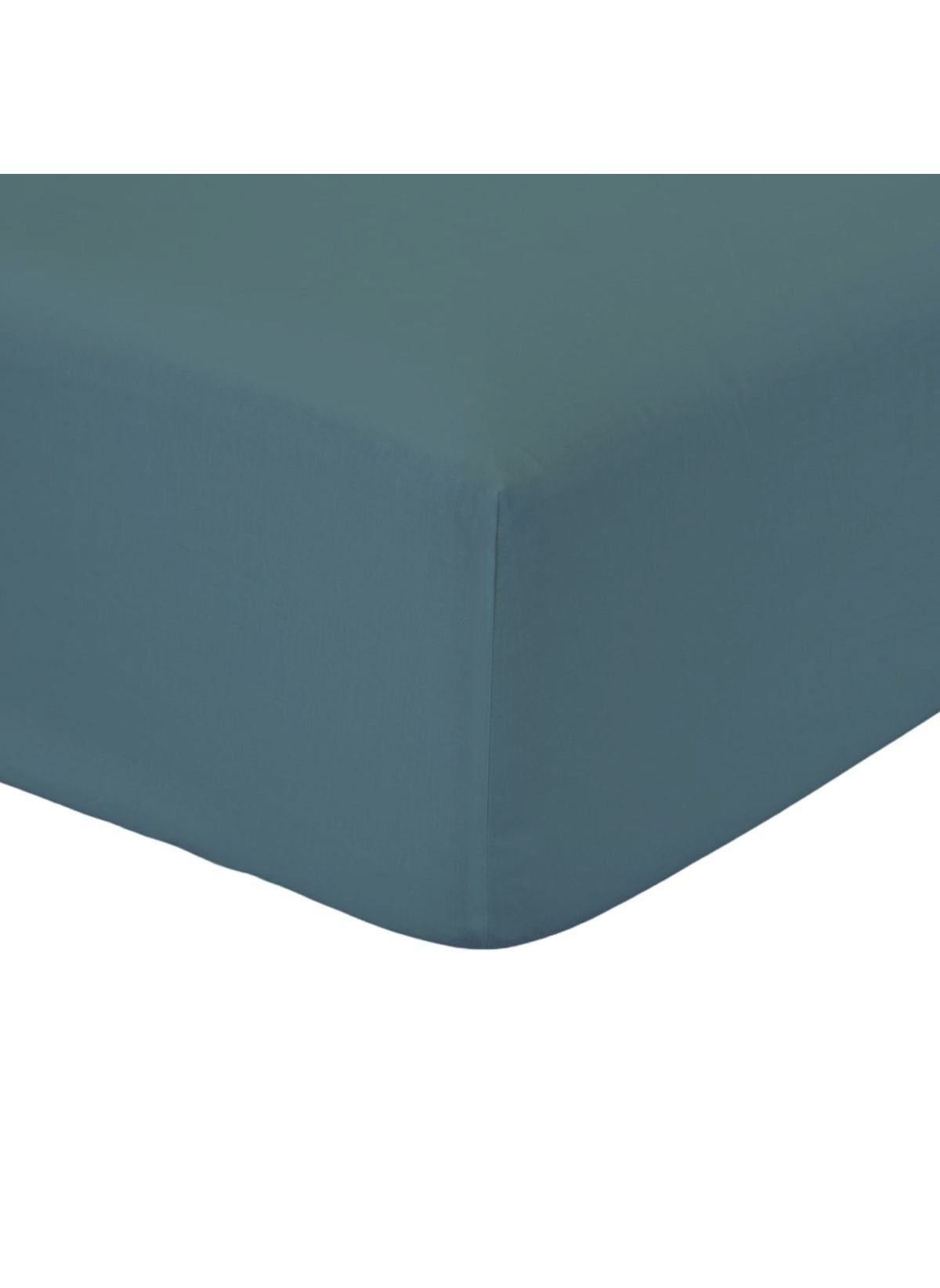 Solid color fitted sheet in cotton TODAY LINGE DE MAISON Blue