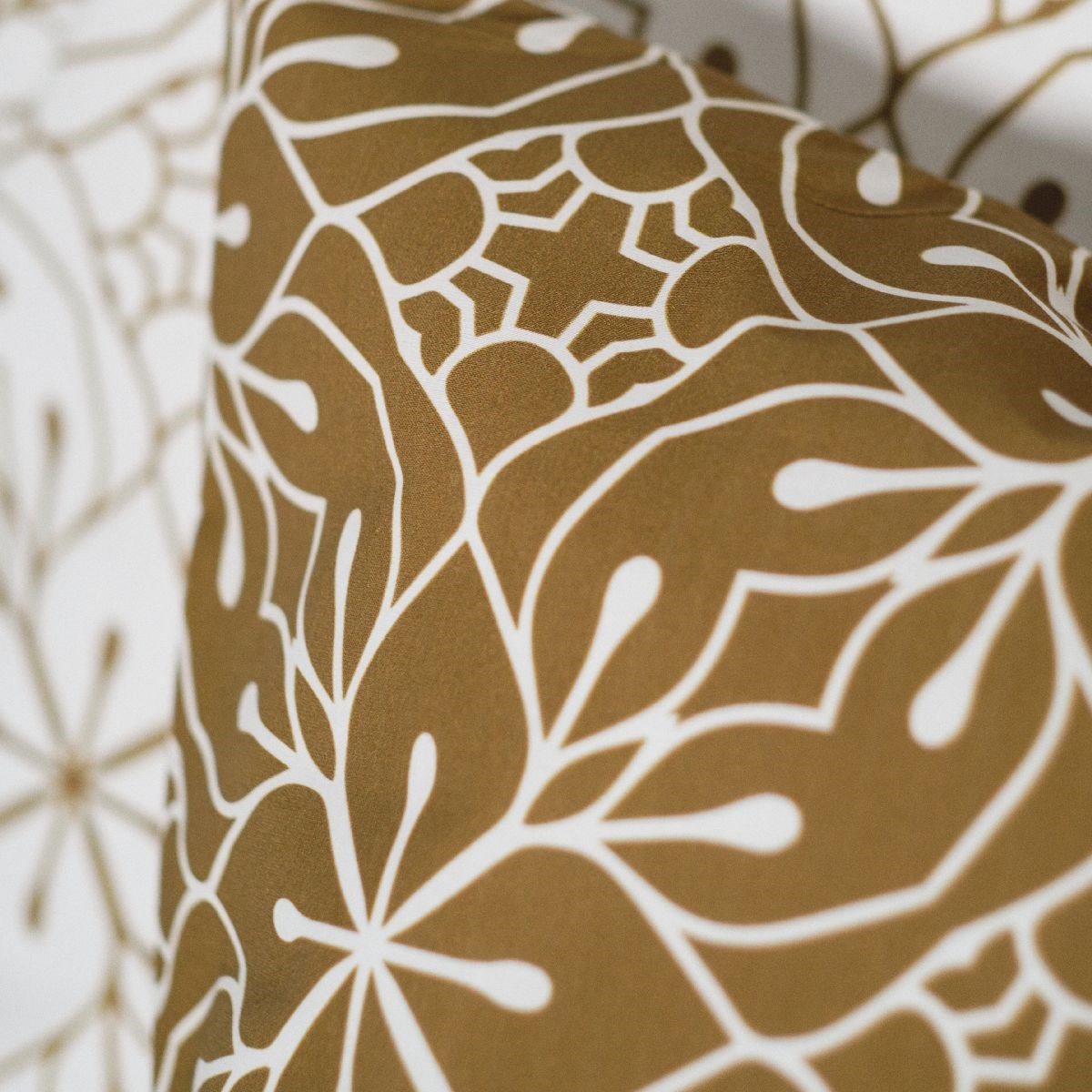 Printed cotton bedding set TODAY LINGE DE MAISON Brown