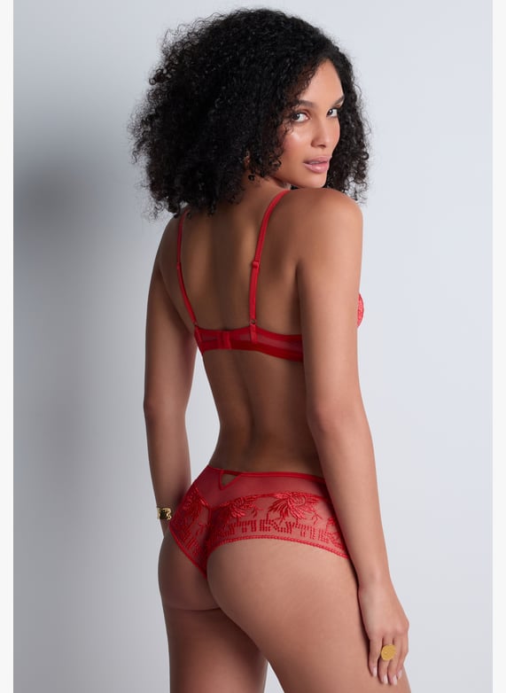 A la Folie kohl black underwired triangle bra | Red by AUBADE A la Folie kohl black underwired triangle bra Red
