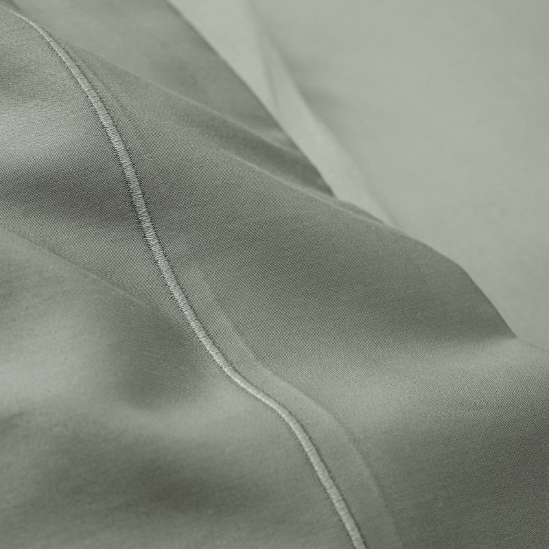Combed cotton percale flat sheet "Julian" all sizes pure cotton COTON PUR Grey