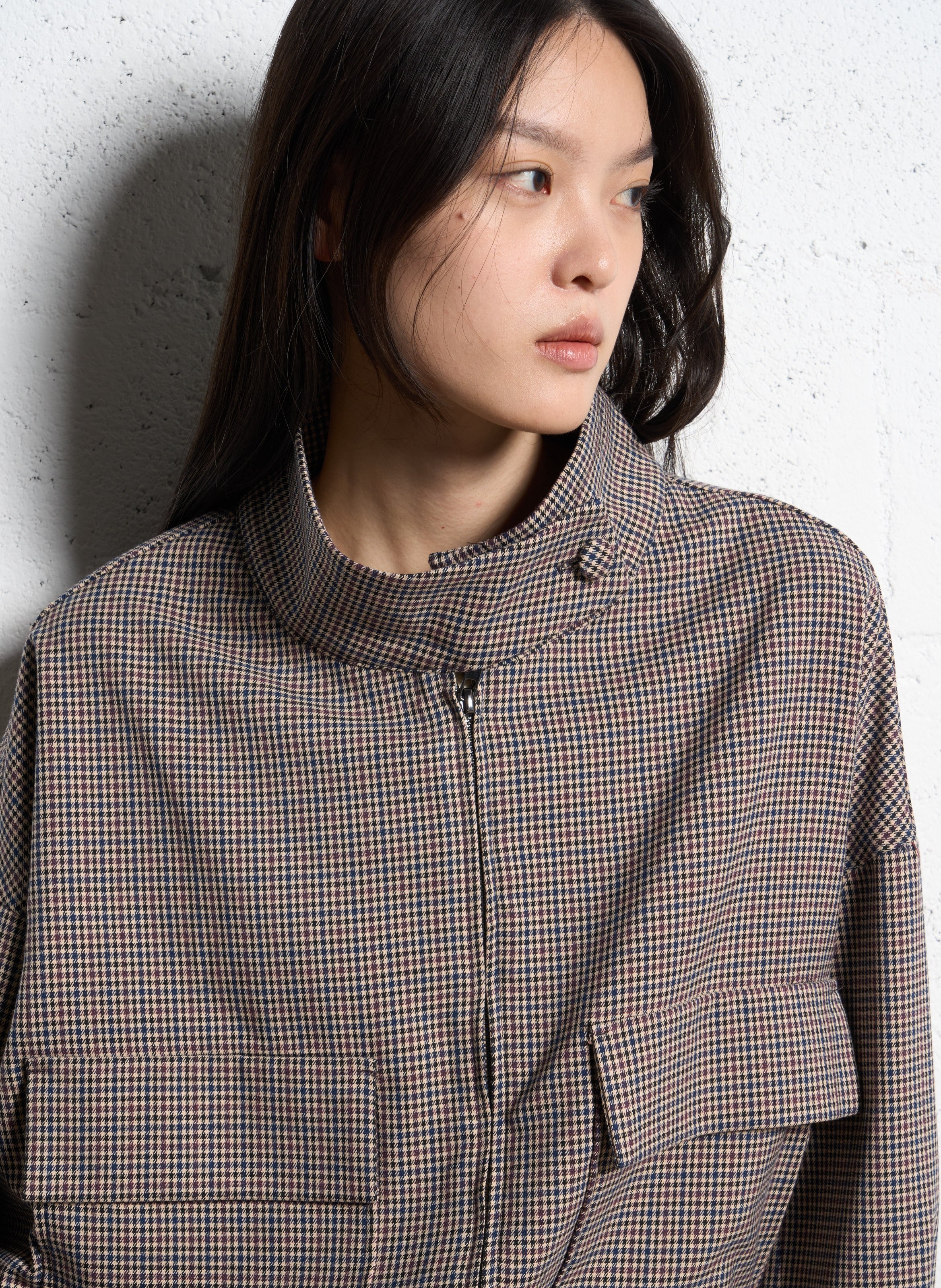 Short printed jacket SUNCOO Beige