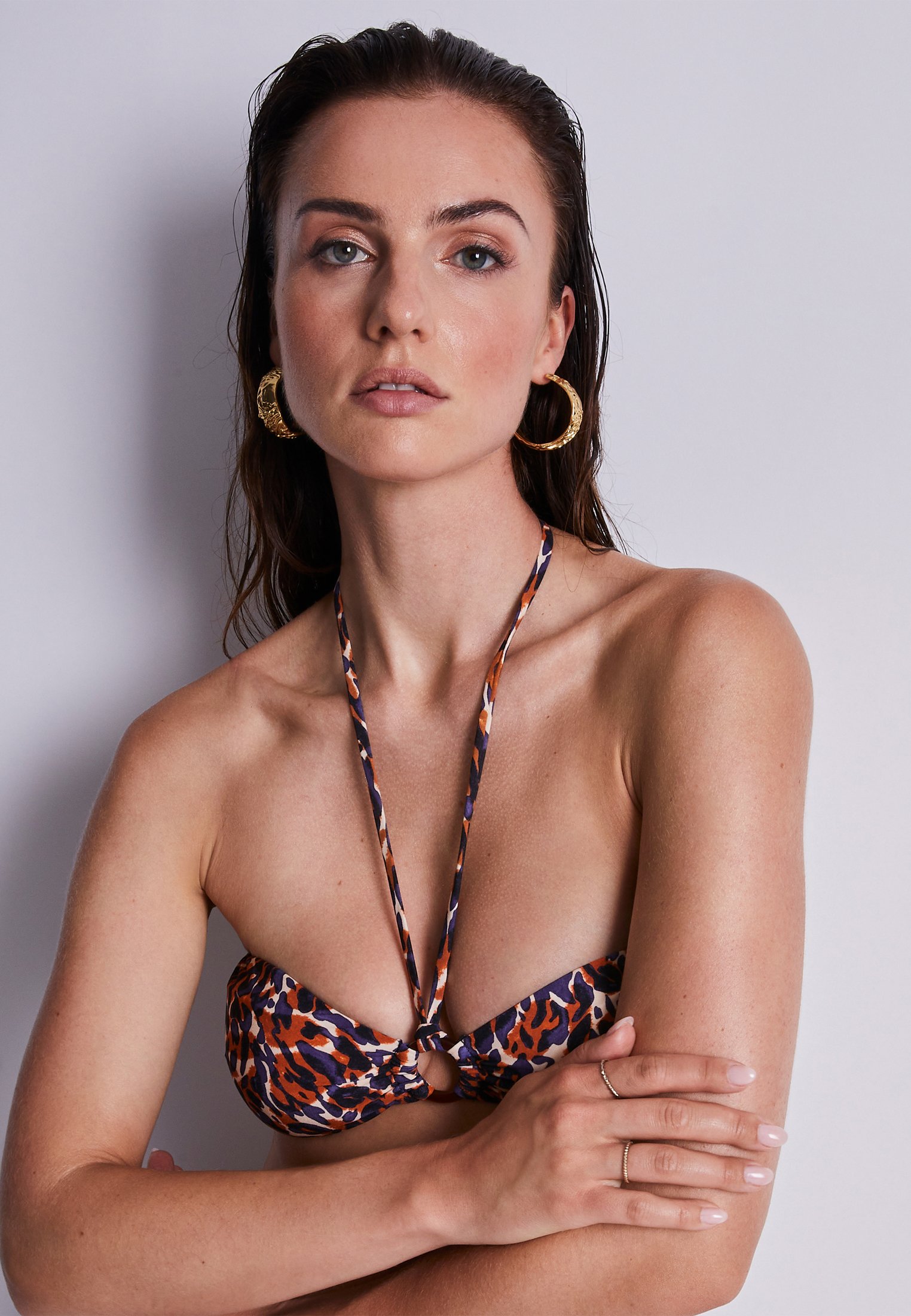 Bandeau swimsuit top with removable cups AUBADE Red