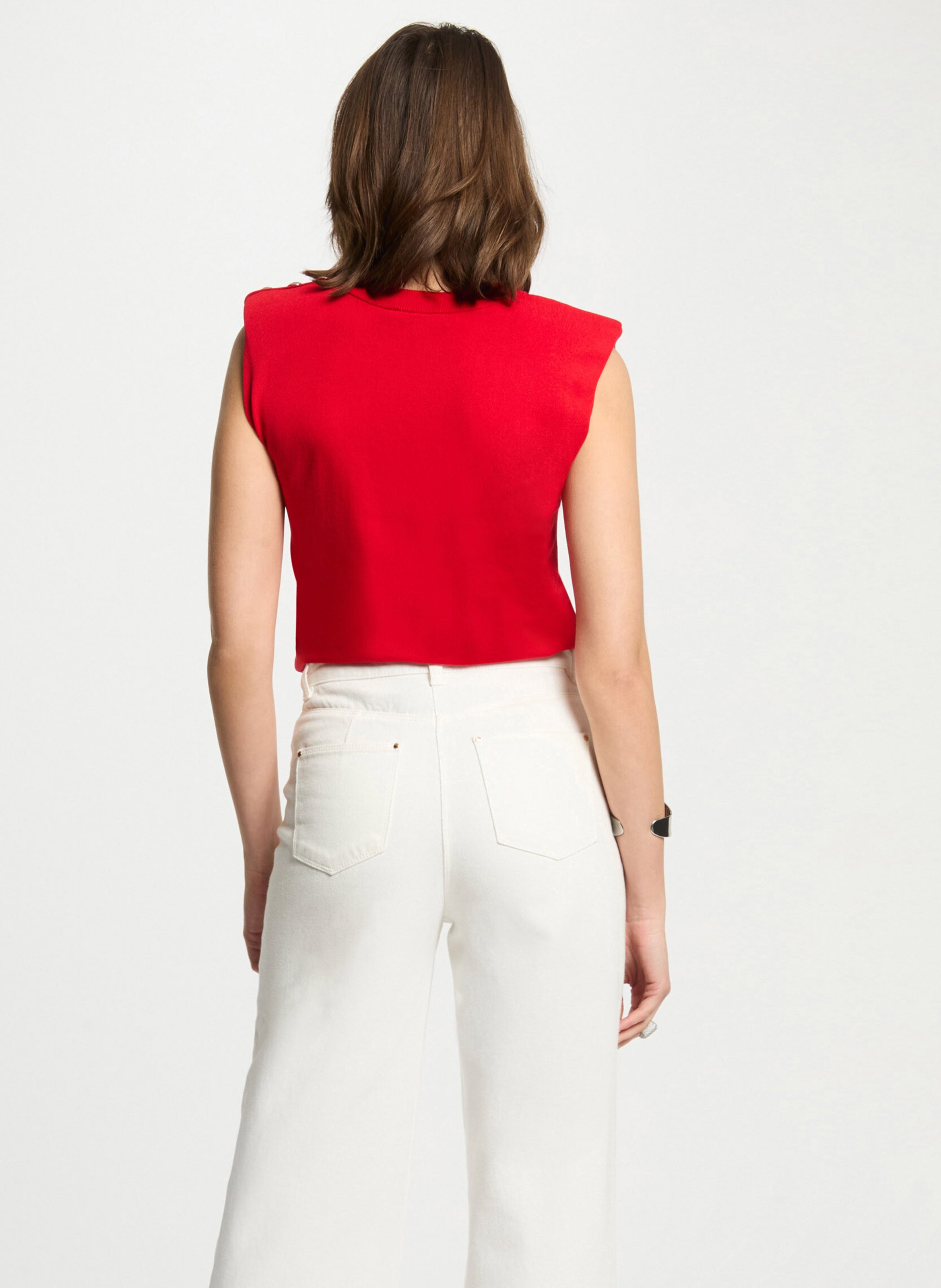 Pull col rond  MORGAN Rouge