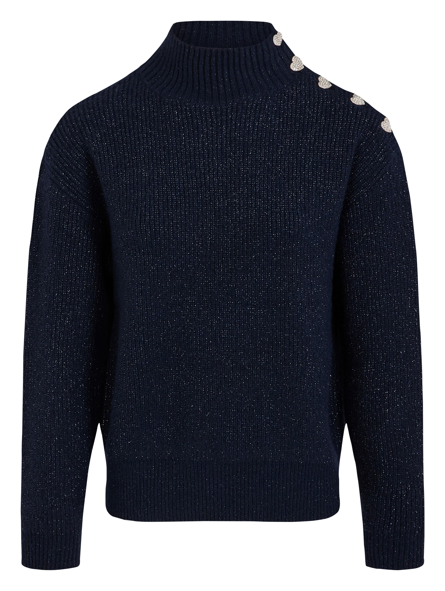 Straight-cut high-neck sweater MORGAN Blue