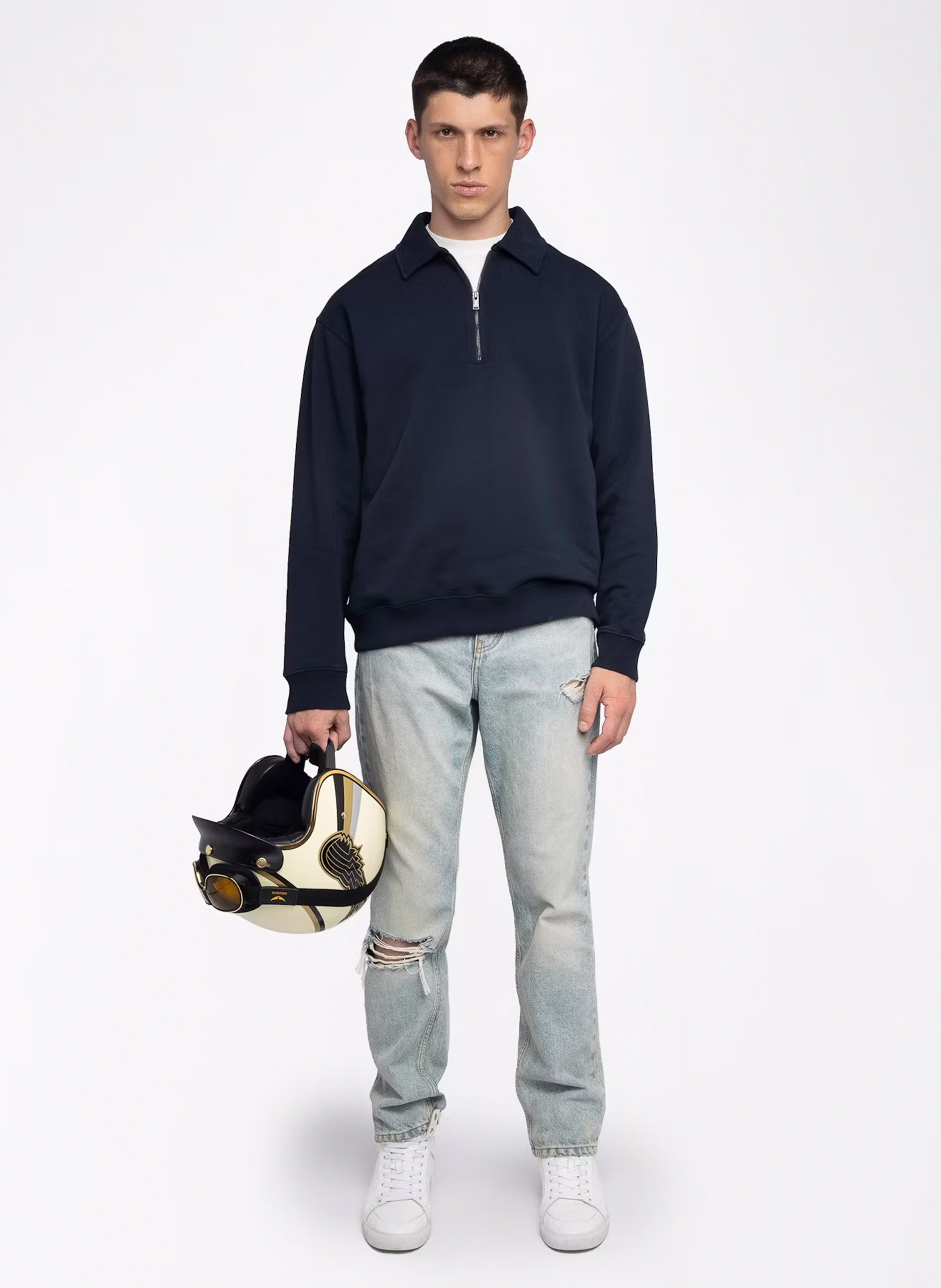 Sweat droit en coton ZADIG&amp;VOLTAIRE Bleu