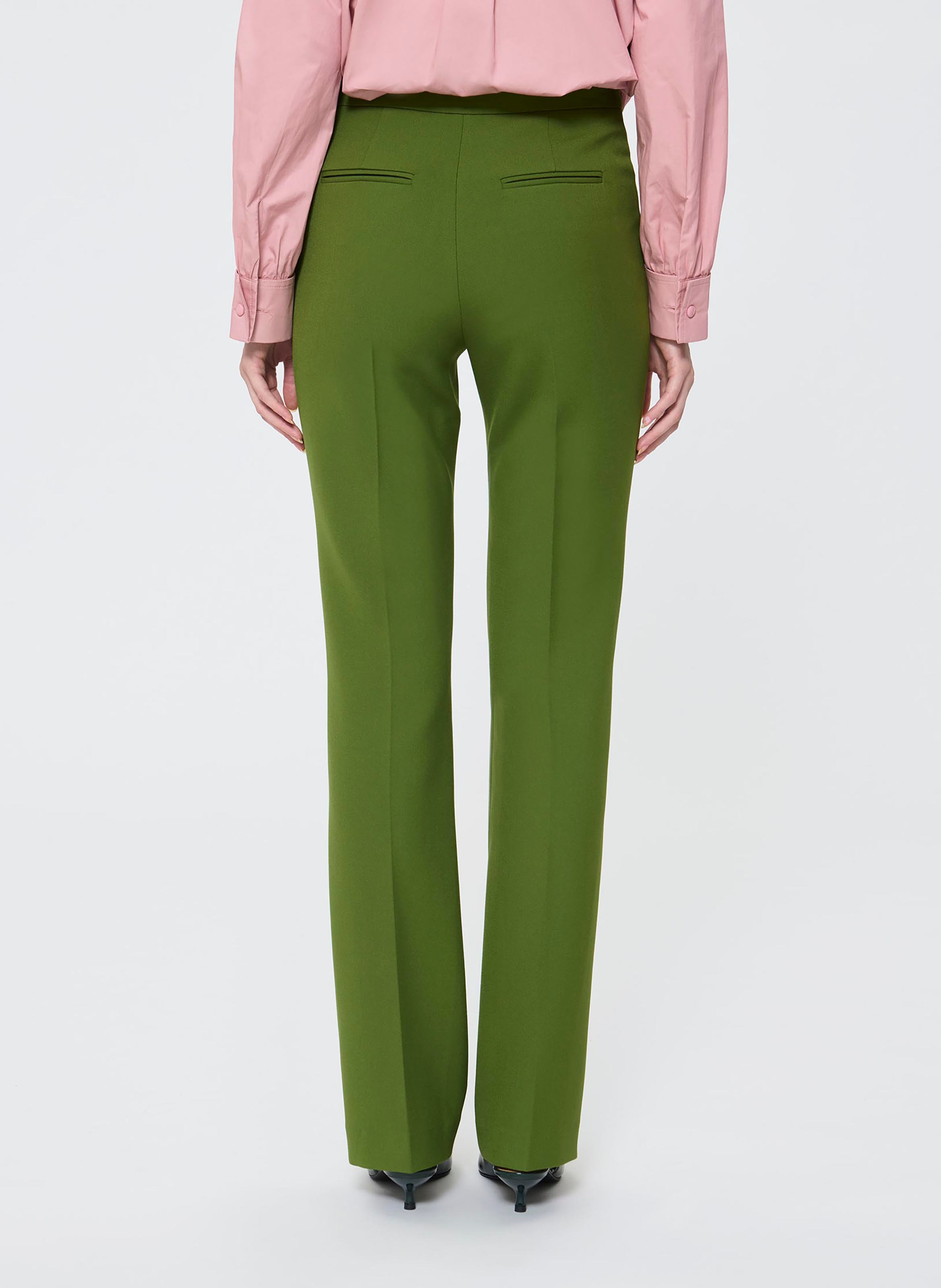 Pantalon taille haute uni TARA JARMON Vert