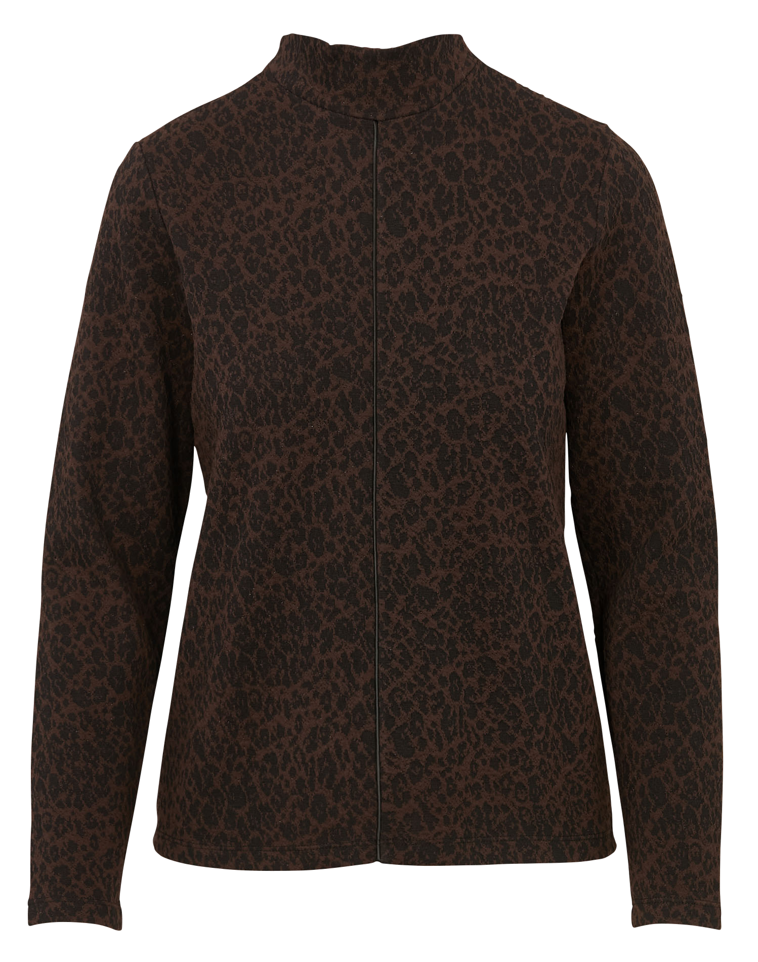 Turtleneck Jacquard T-shirt LA FEE MARABOUTEE Brown