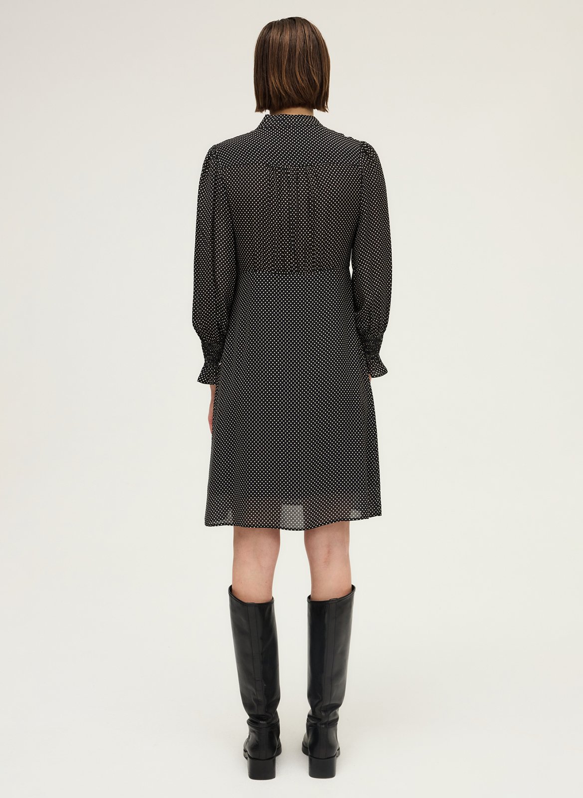 Robe courte imprimé PABLO Noir