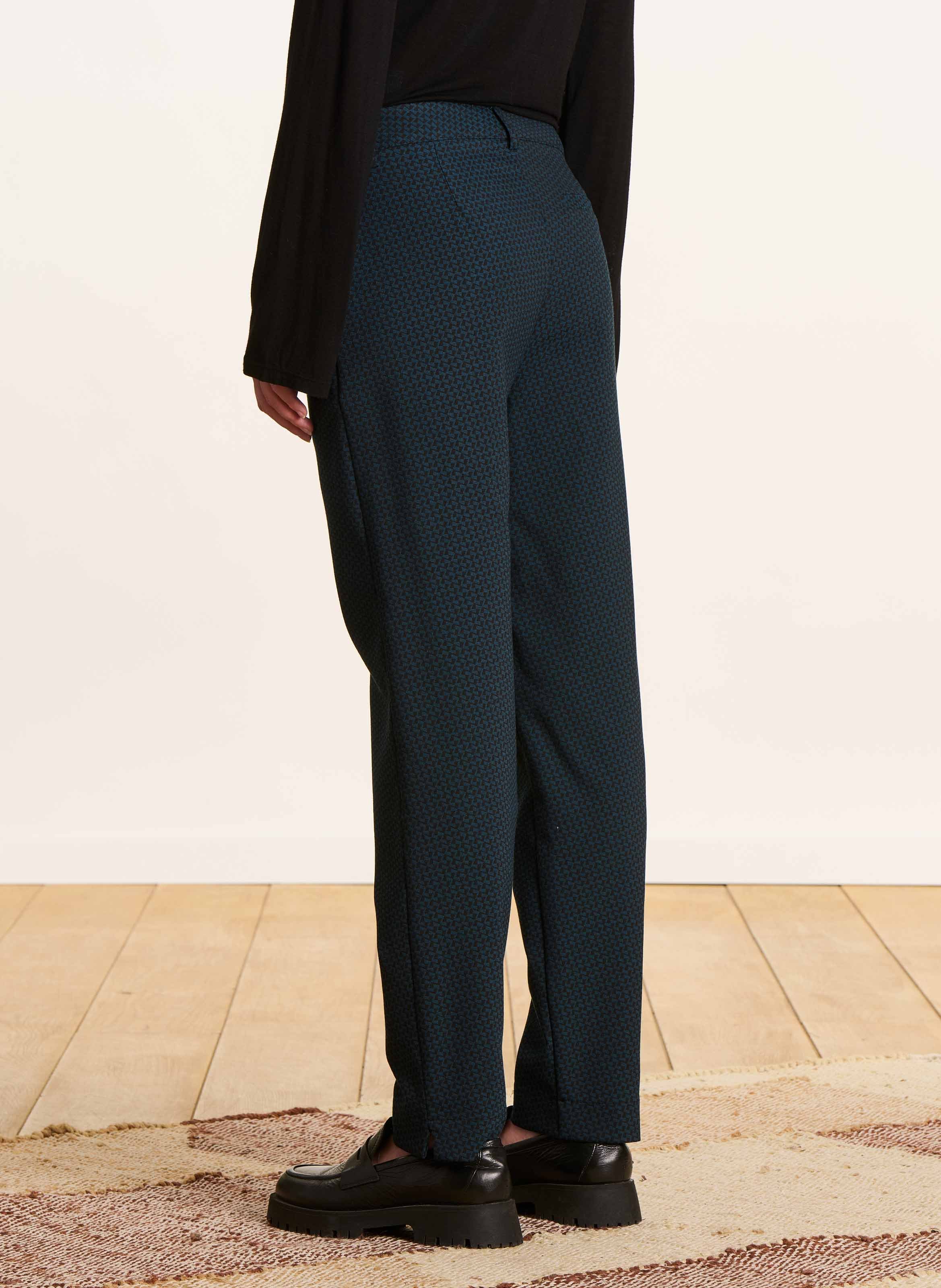 Straight patterned pants LA FEE MARABOUTEE Multicolored