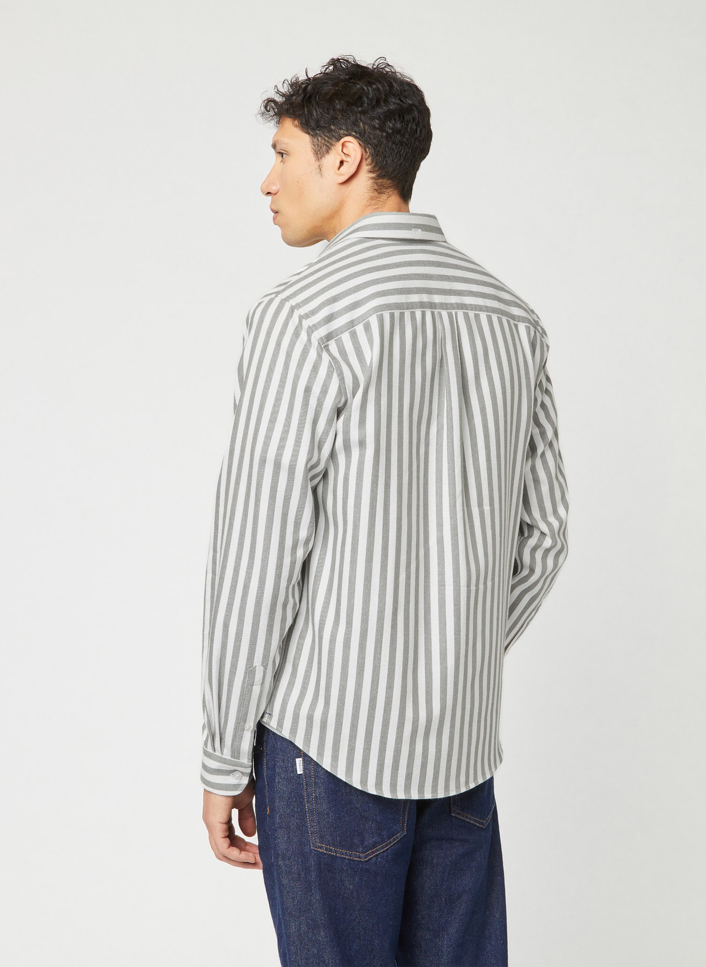 Chemise col classique en coton FAGUO Kaki