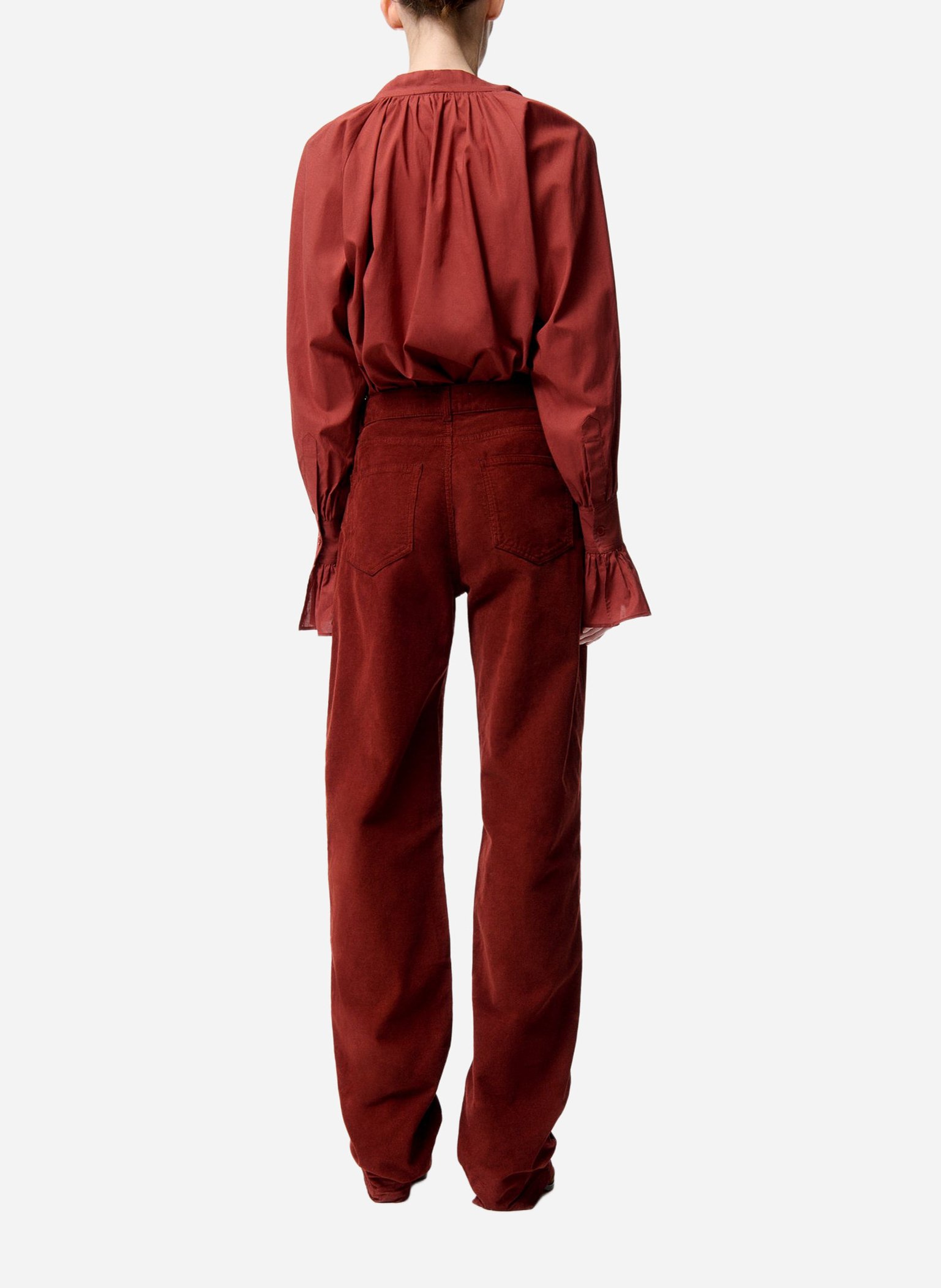 Rechte corduroy jeans VANESSA BRUNO Rood