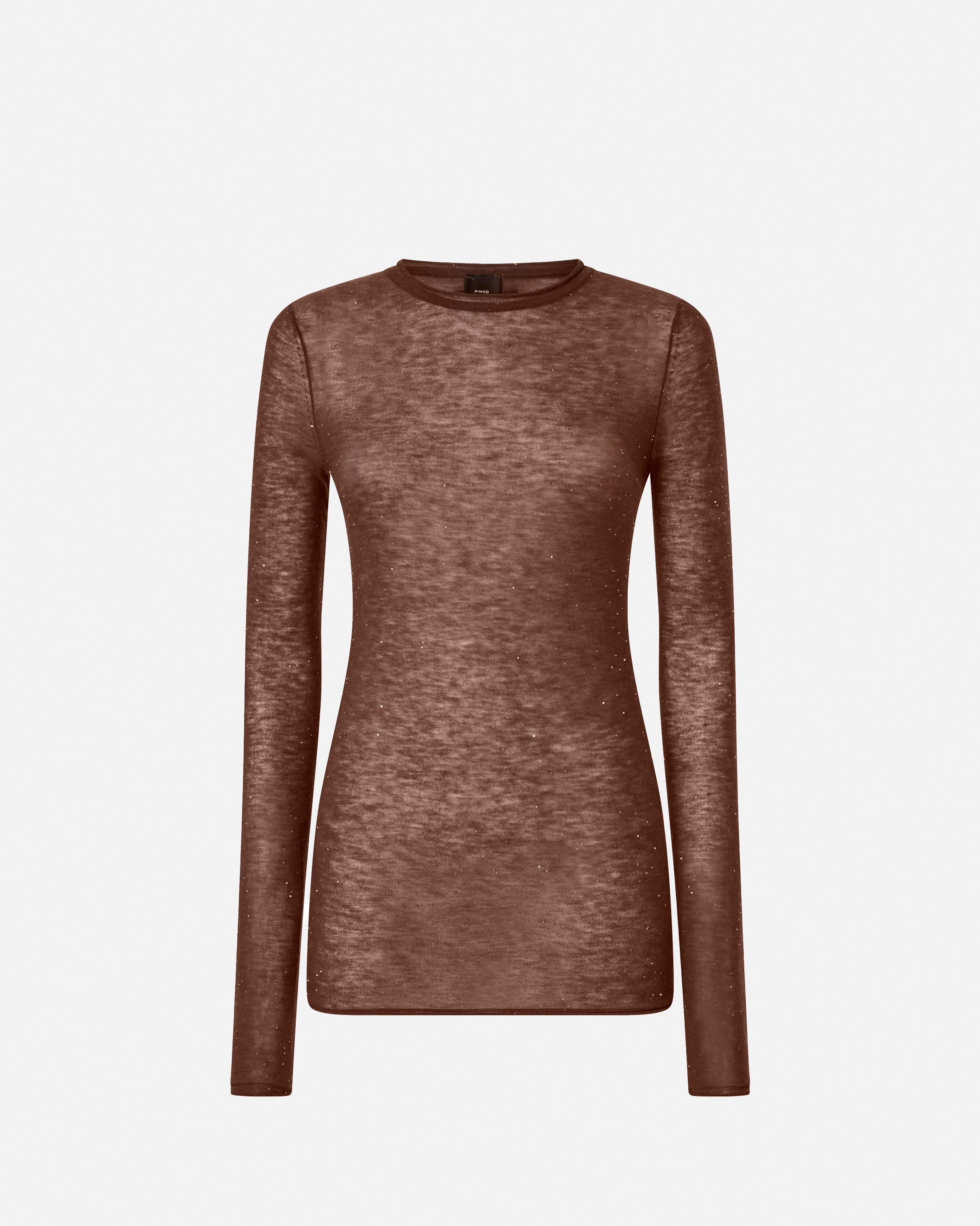 Round neck sweater with sequins PINKO