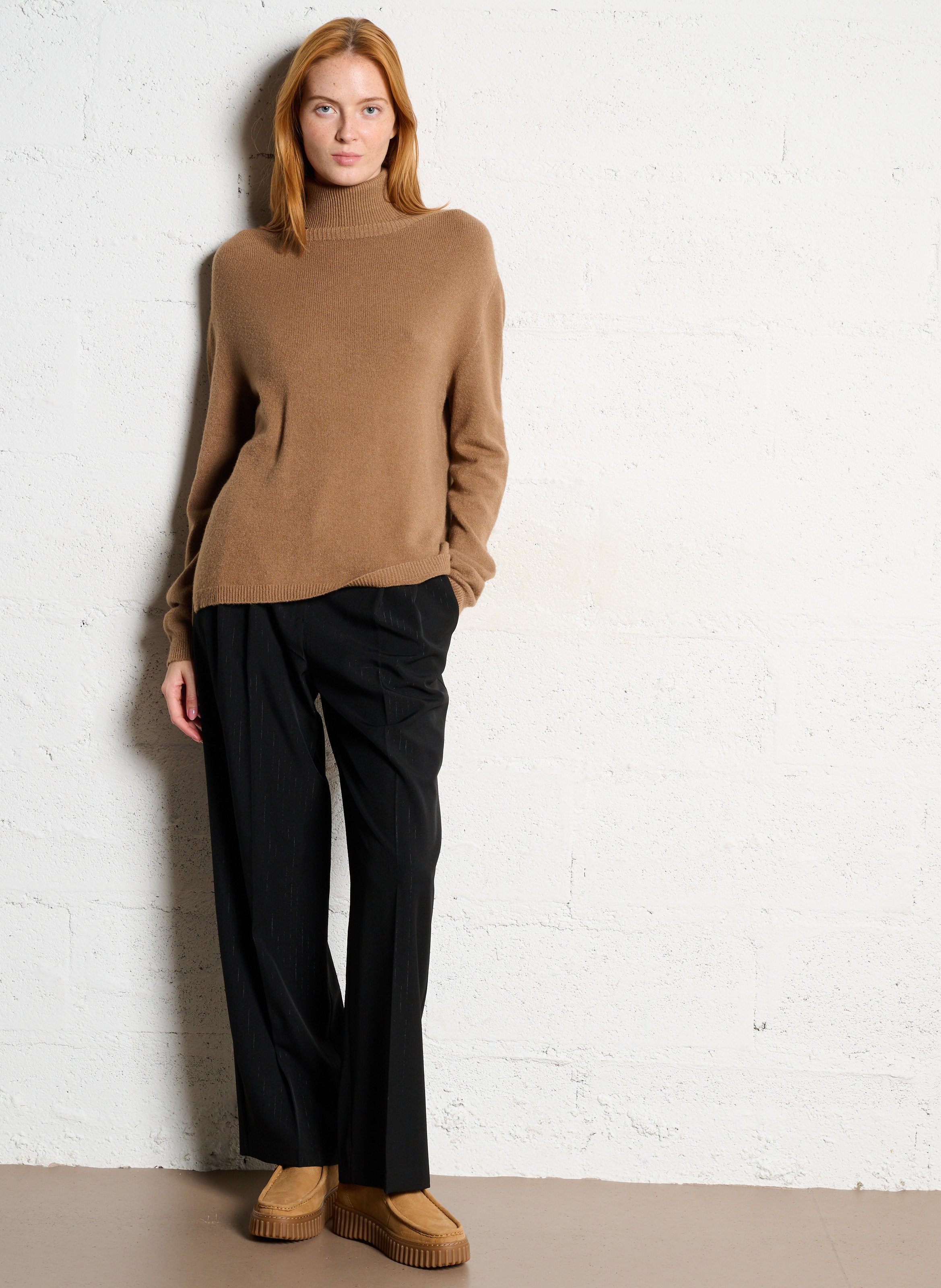 Pantalon droit rayé IMPERIAL Noir