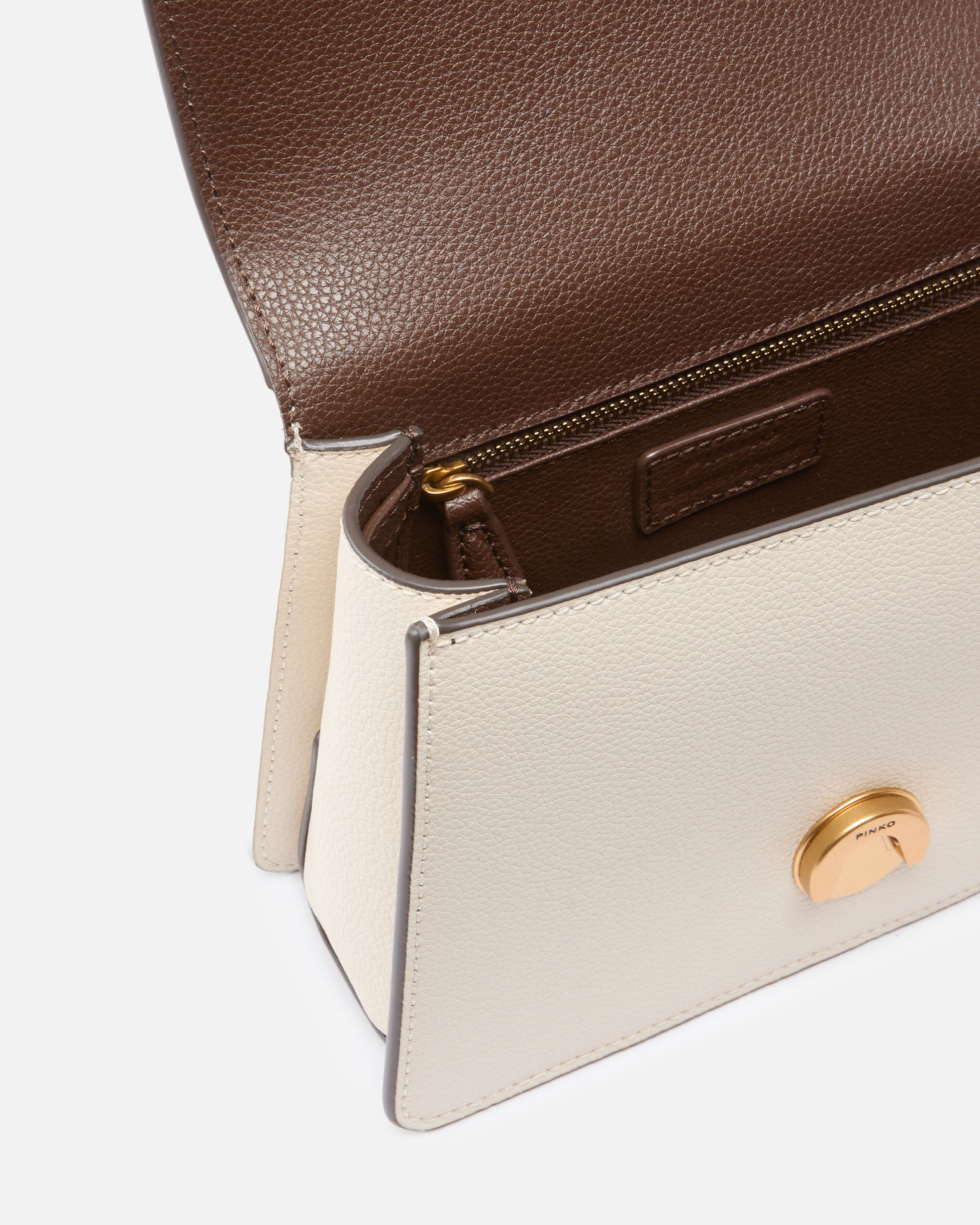 Small light mini love bag with top handle in full-grain leather PINKO Multicolored