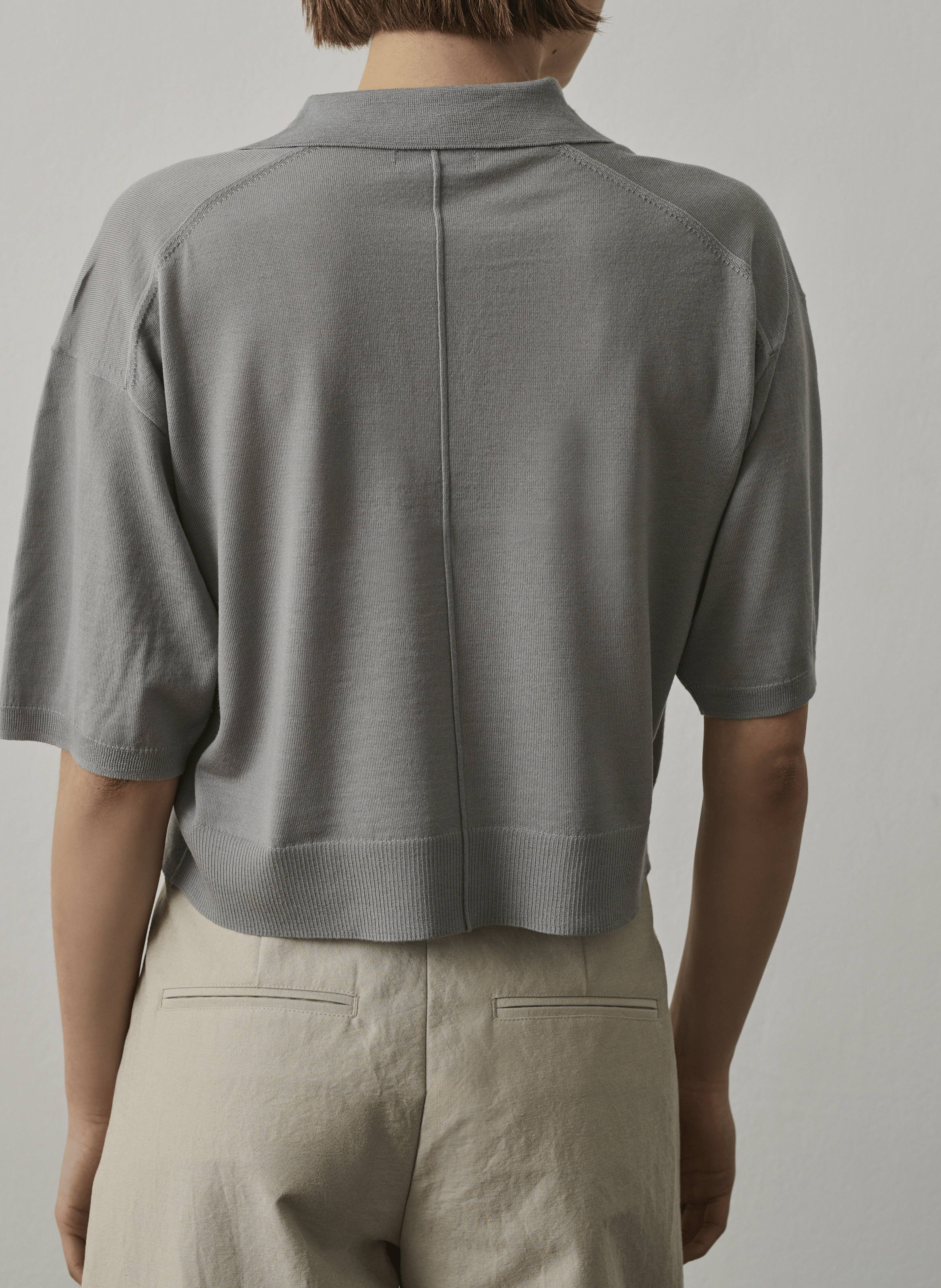 Wollpullover mit Polokragen SOEUR Grun