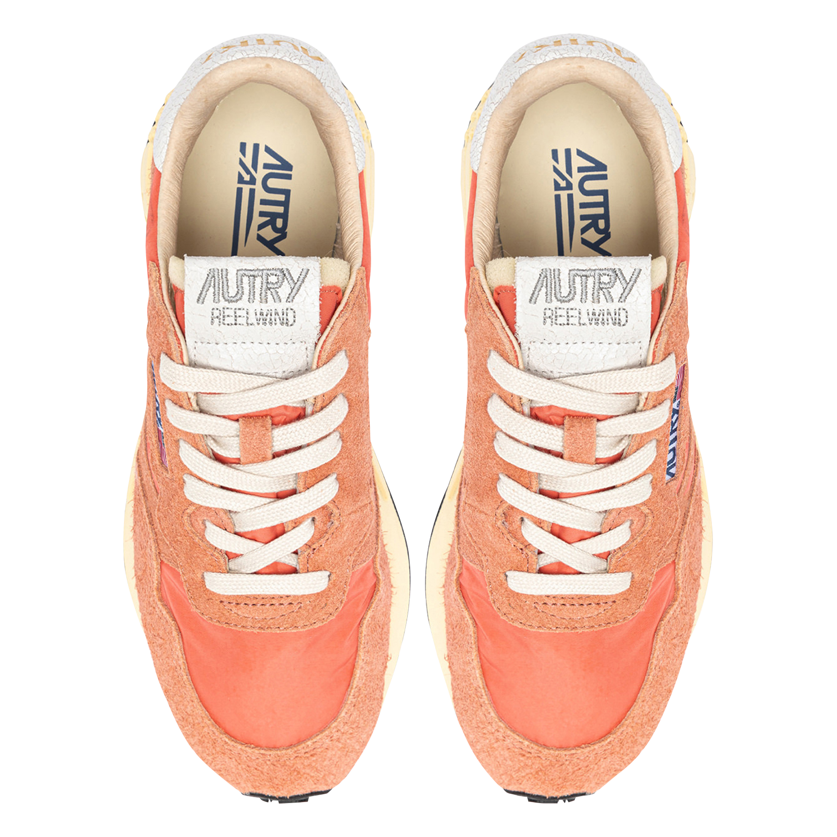 Baskets basses à lacets AUTRY Orange