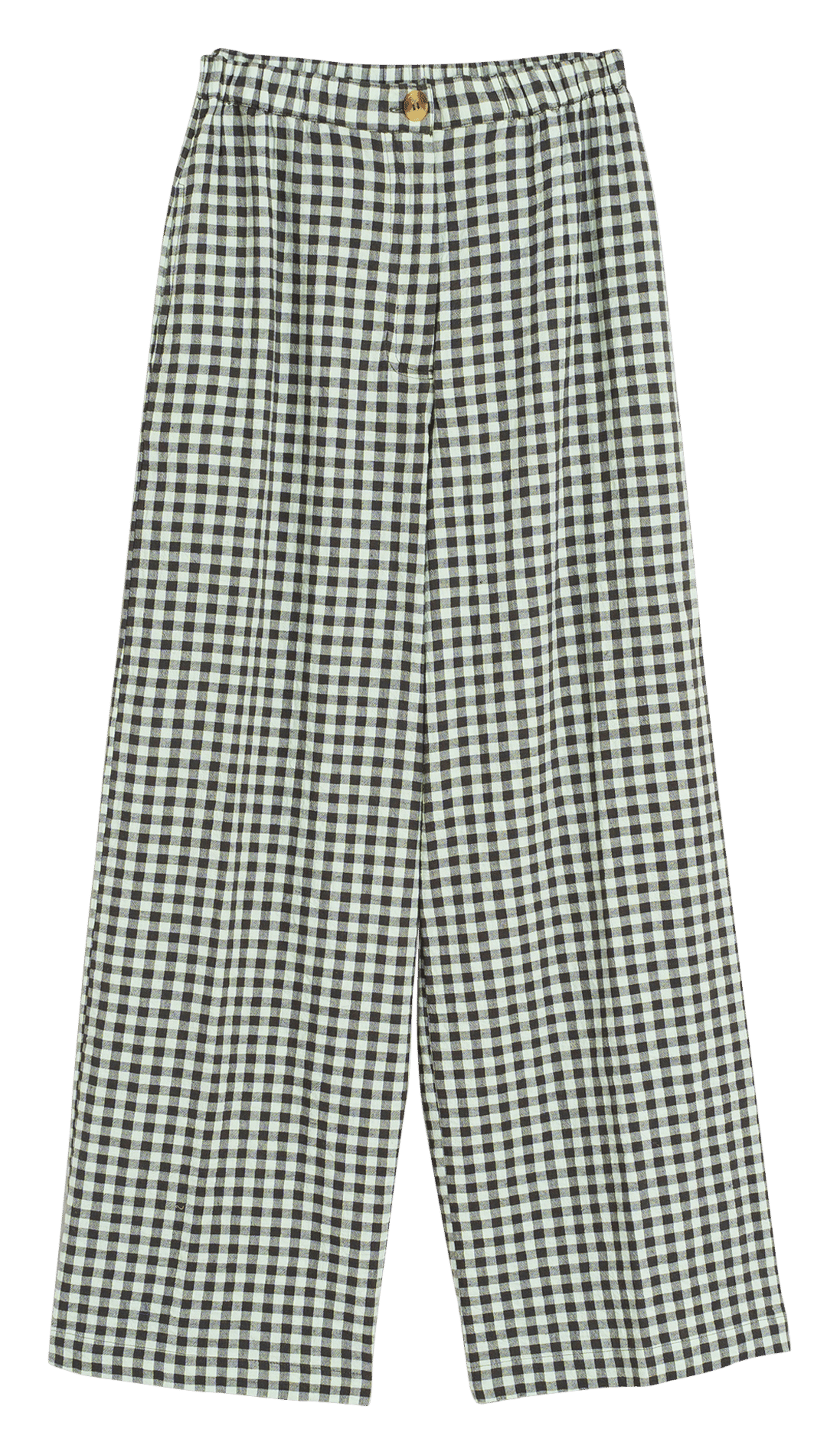 Wide leg cotton checked trousers INDI & COLD