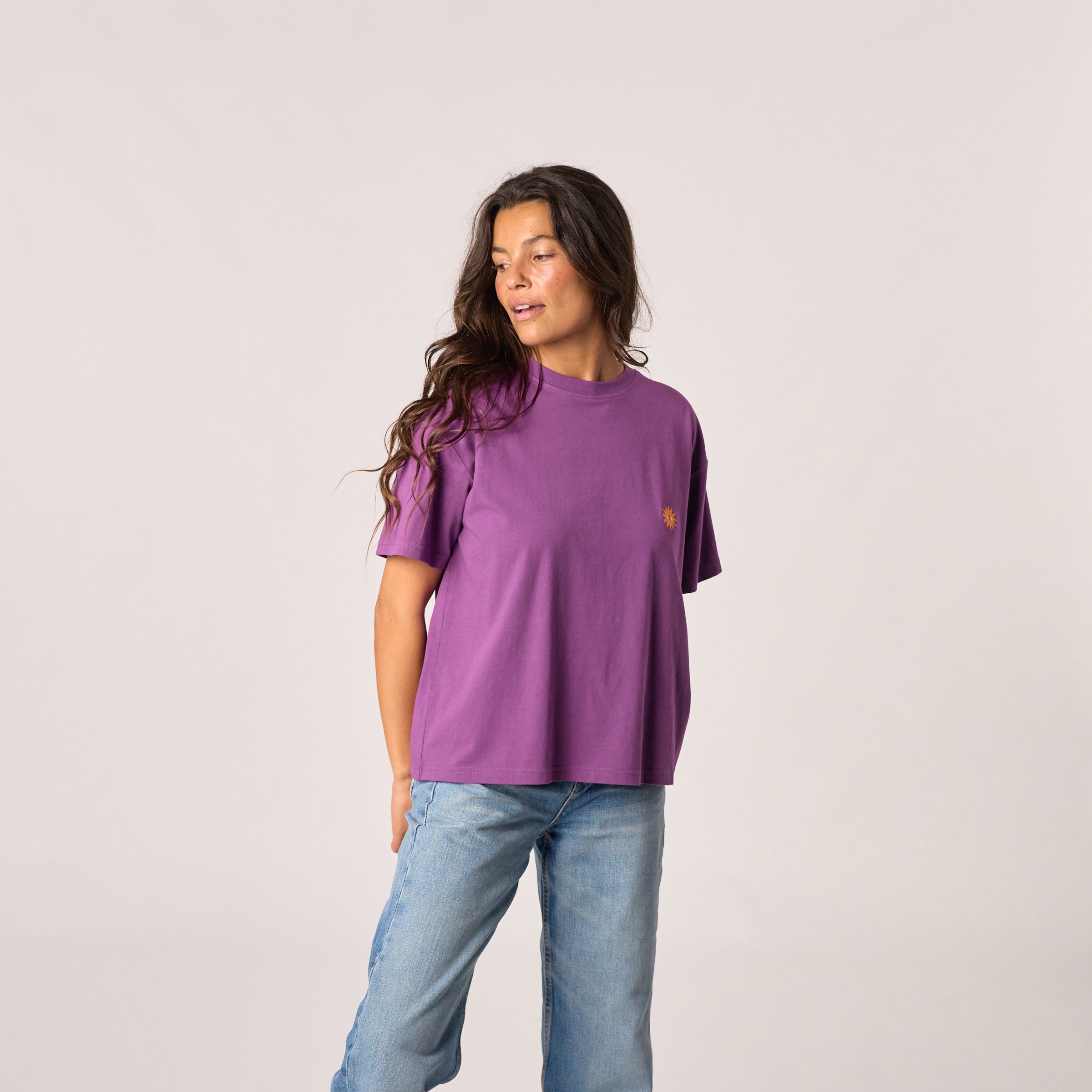 Organic cotton T-shirt Purple