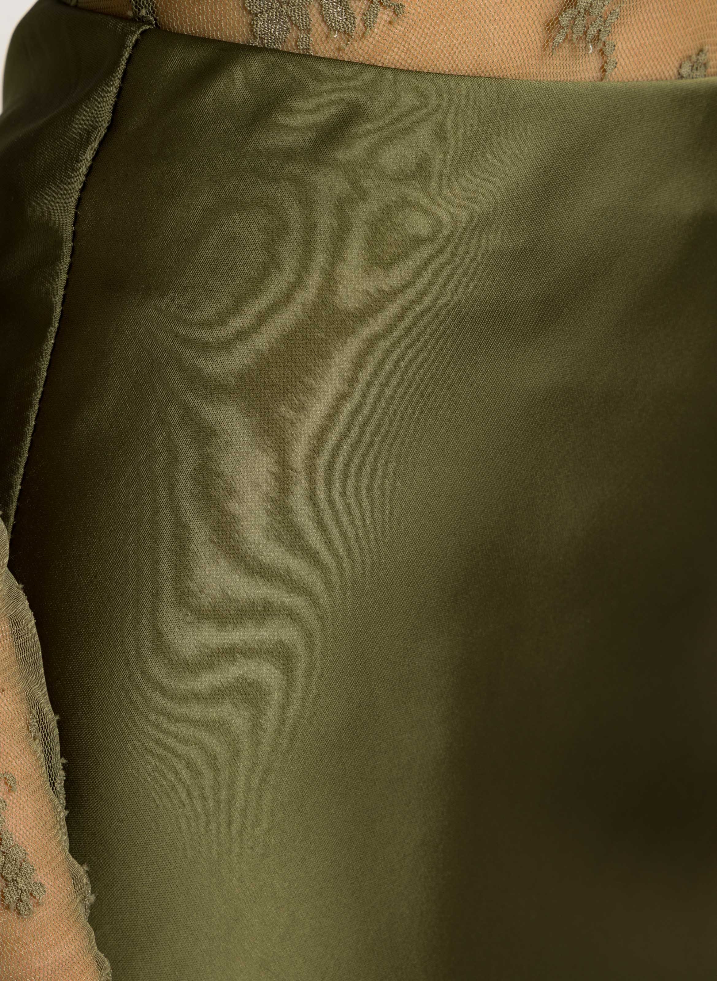 Kurzer, satinierter Rock IMPERIAL Grun