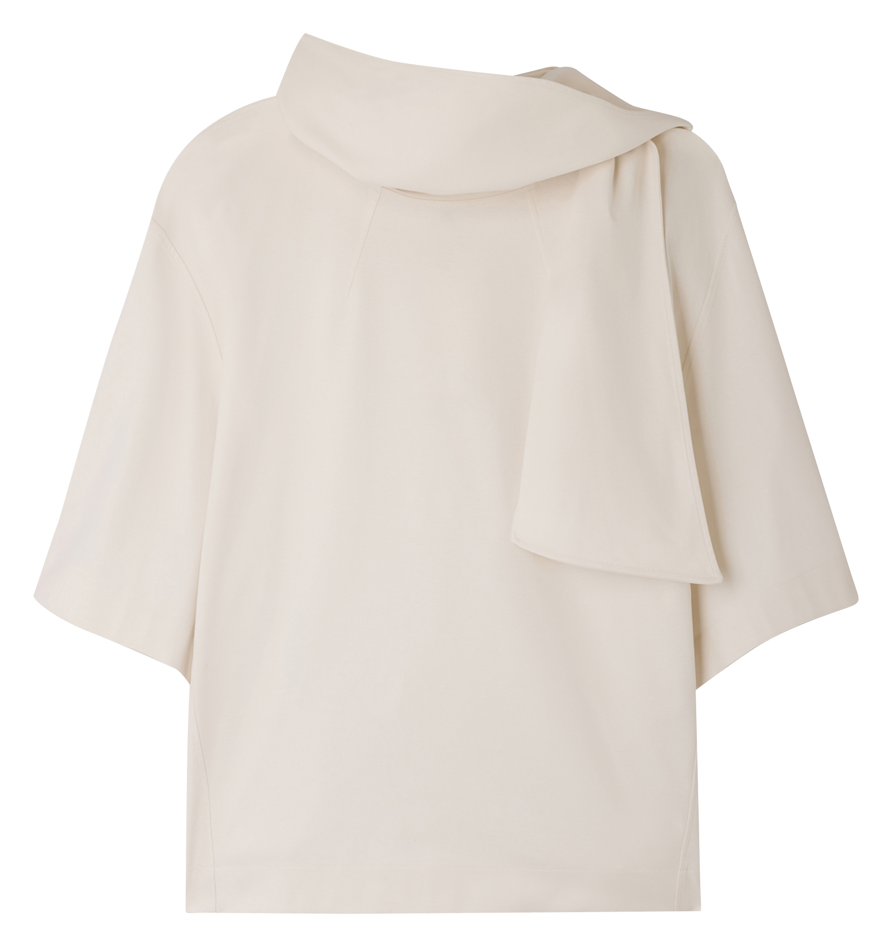 Round-neck organic cotton top SOEUR White