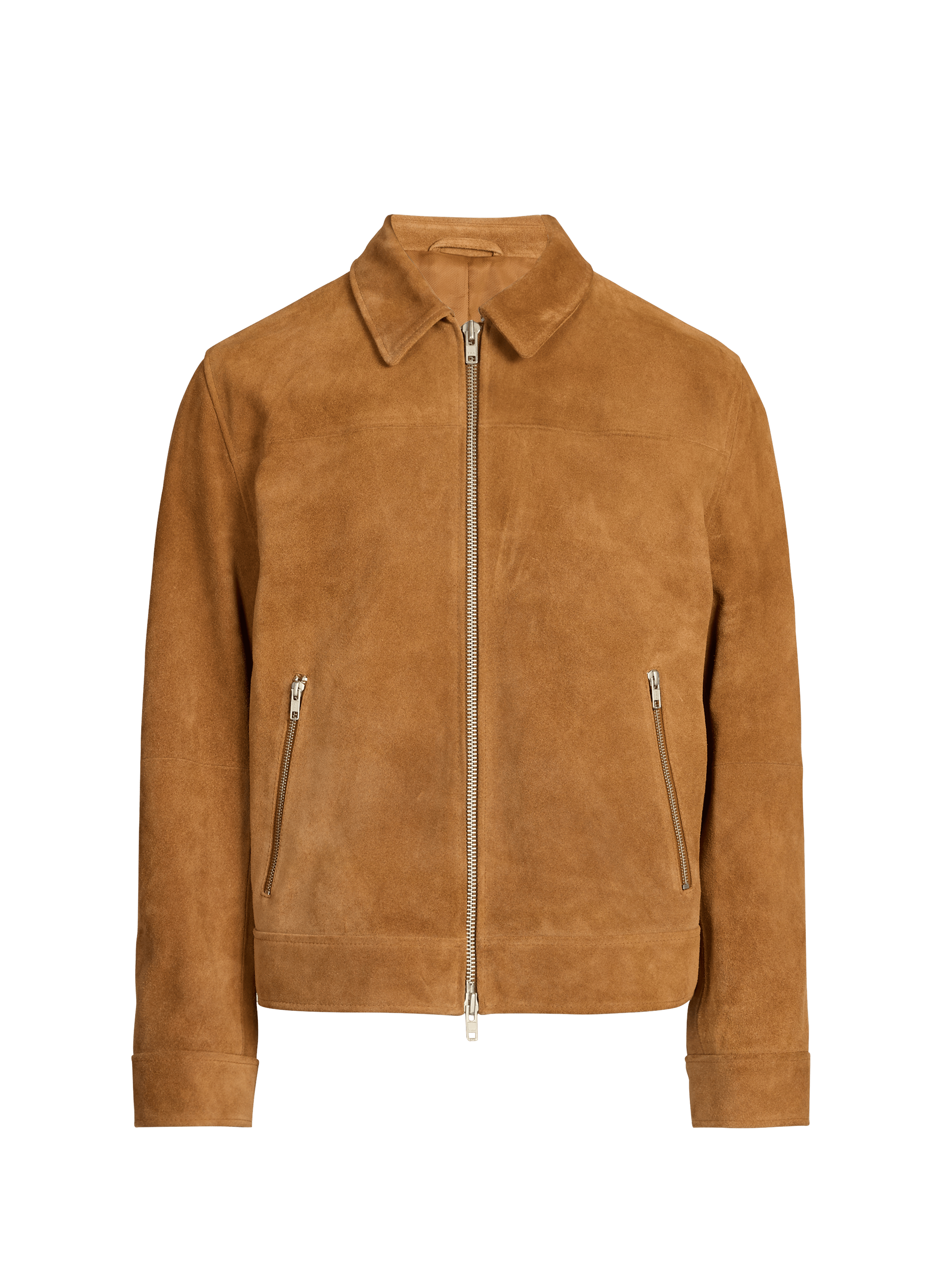 Lambskin leather jacket with classic collar SAISON 1865 Brown