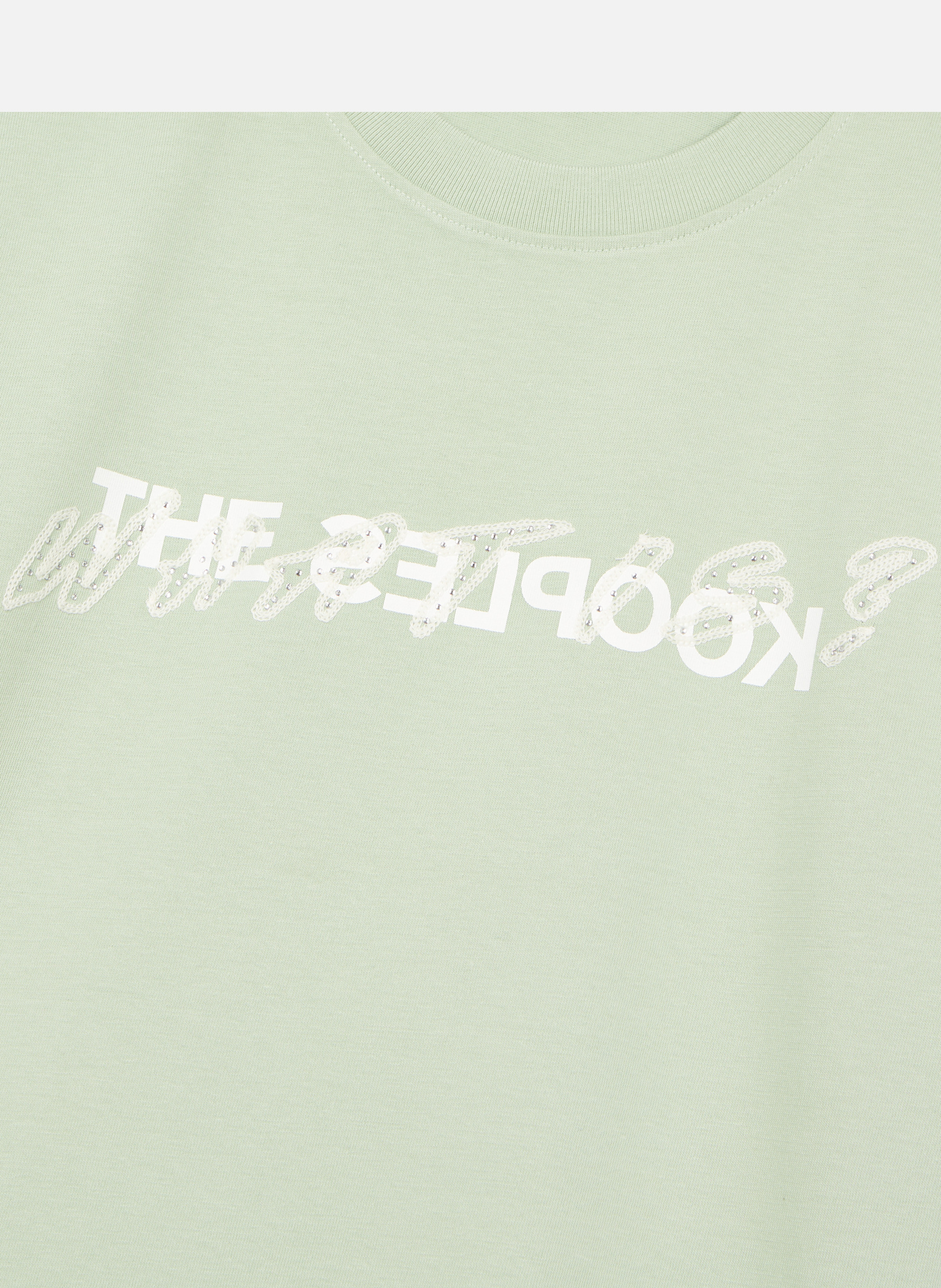 T-shirt with rhinestones Green