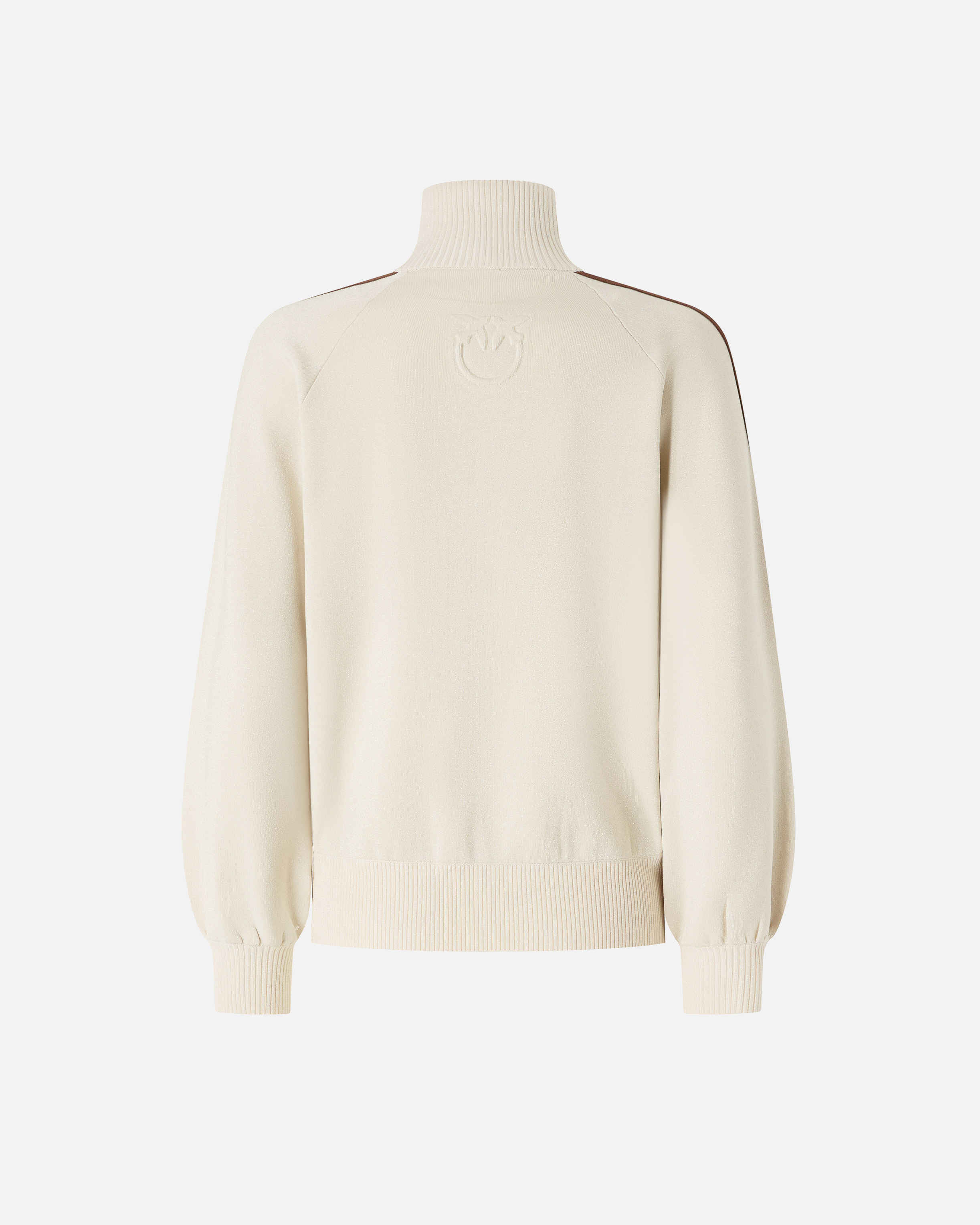 Sweat-shirt zippé avec logo love birds PINKO Gris