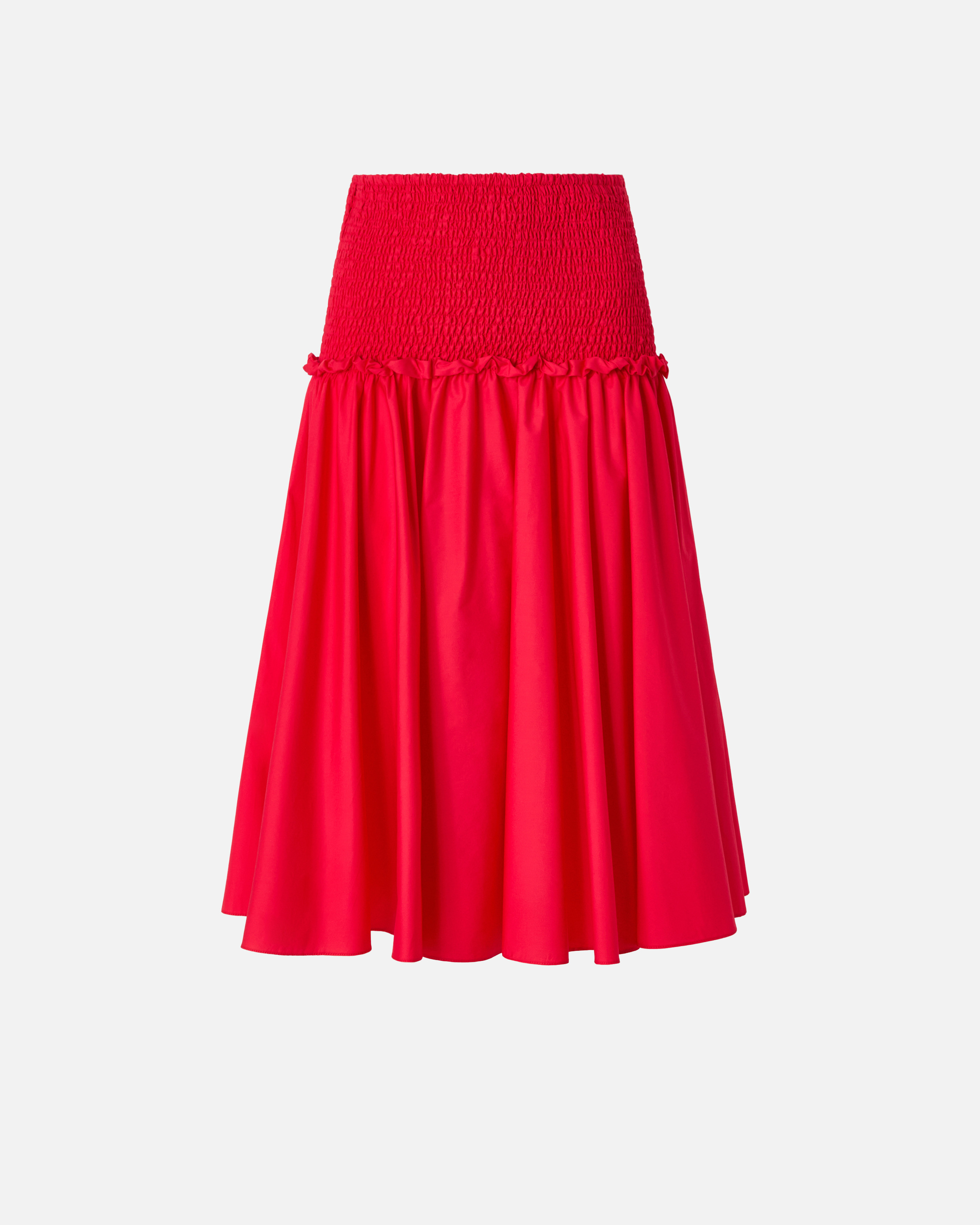 Jupe midi à bande élastiquée PINKO Rouge