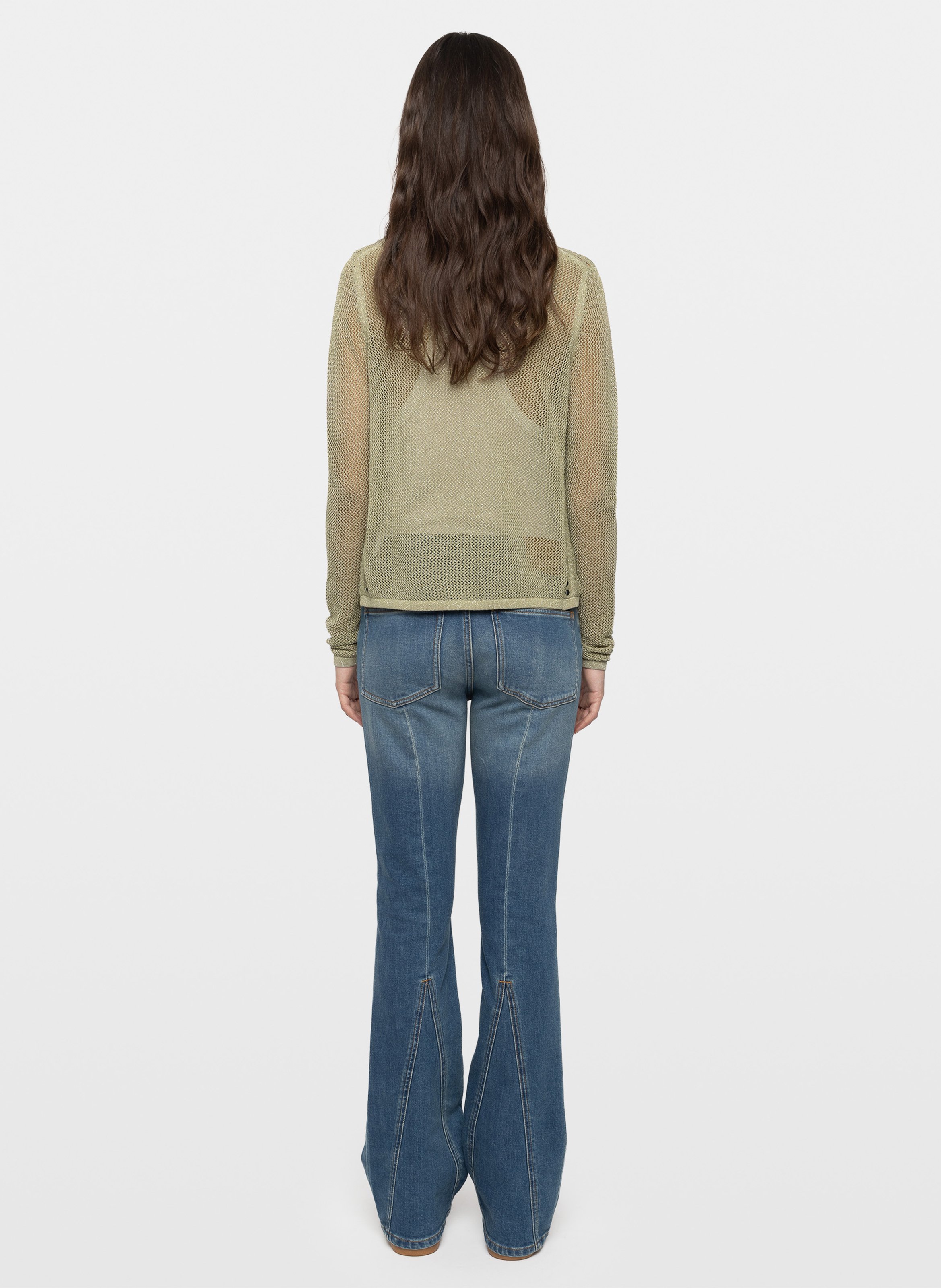 Gilet col rond en coton mélangé ZADIG&VOLTAIRE Vert