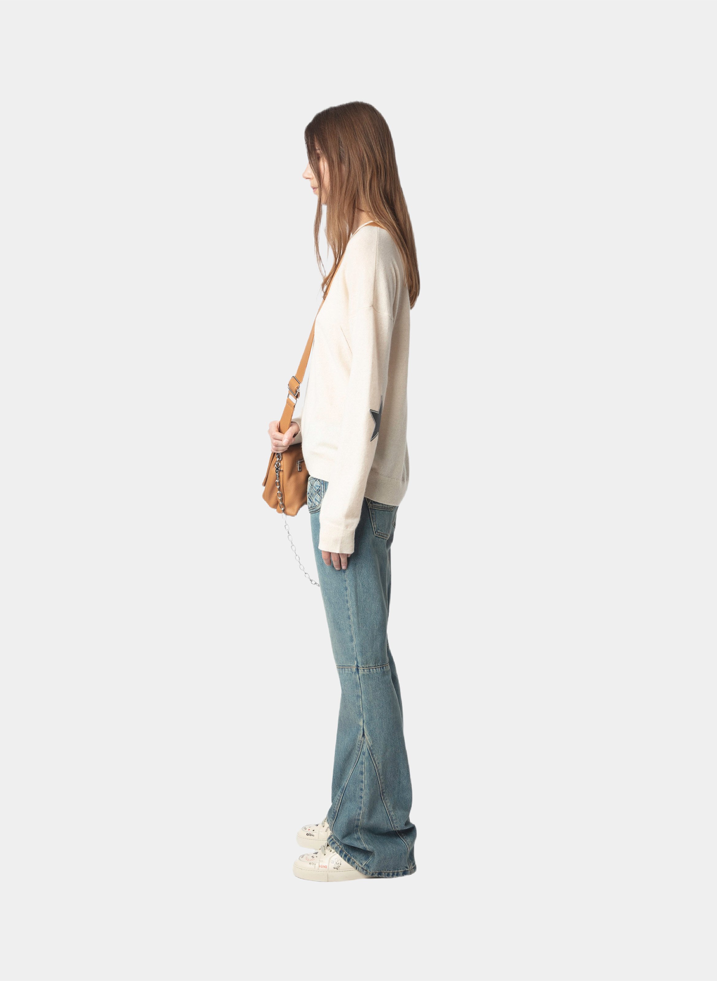 Belted cashmere sweater ZADIG&VOLTAIRE White