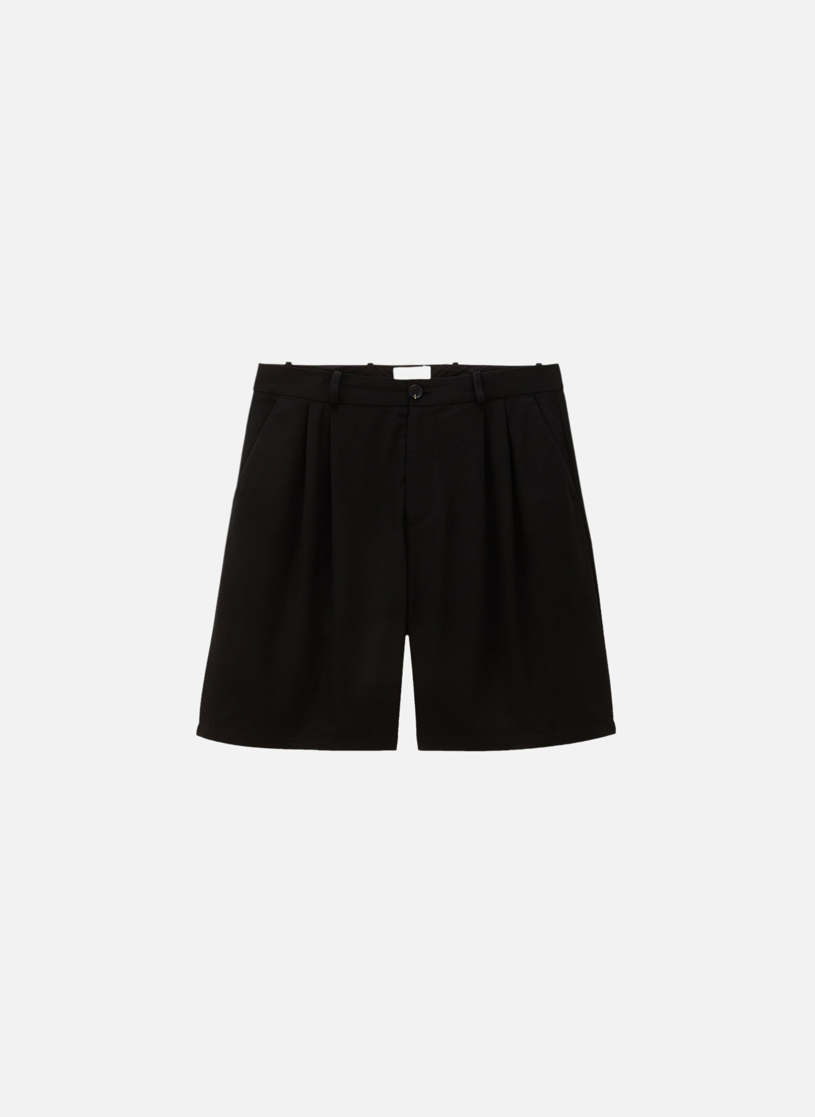 Pleated shorts COMO BLACK WOOL Noyoco Black