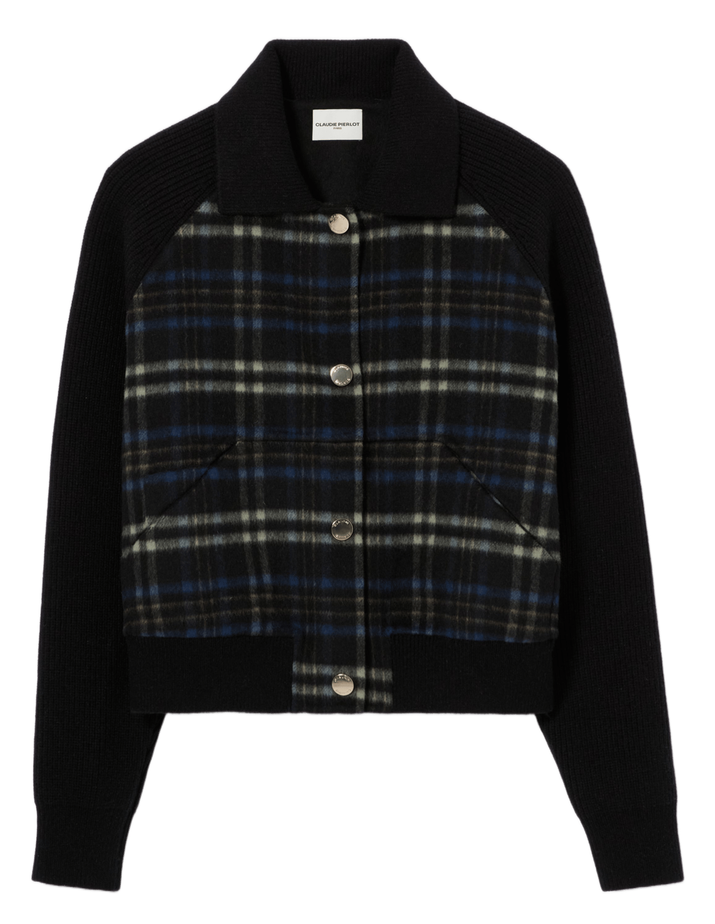 Blouson bi-matière en laine mélangé CLAUDIE PIERLOT Multicolore